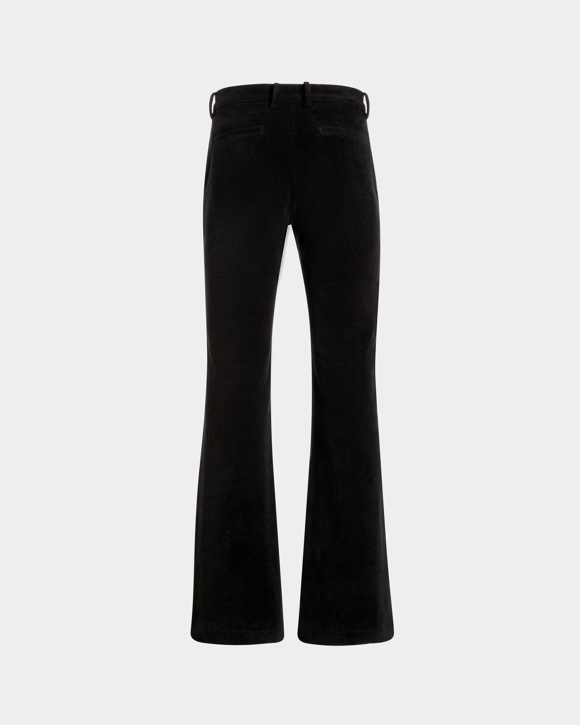 Pantalon Évasé En Velours Côtelé De Coton Noir - Homme - Bally - 07