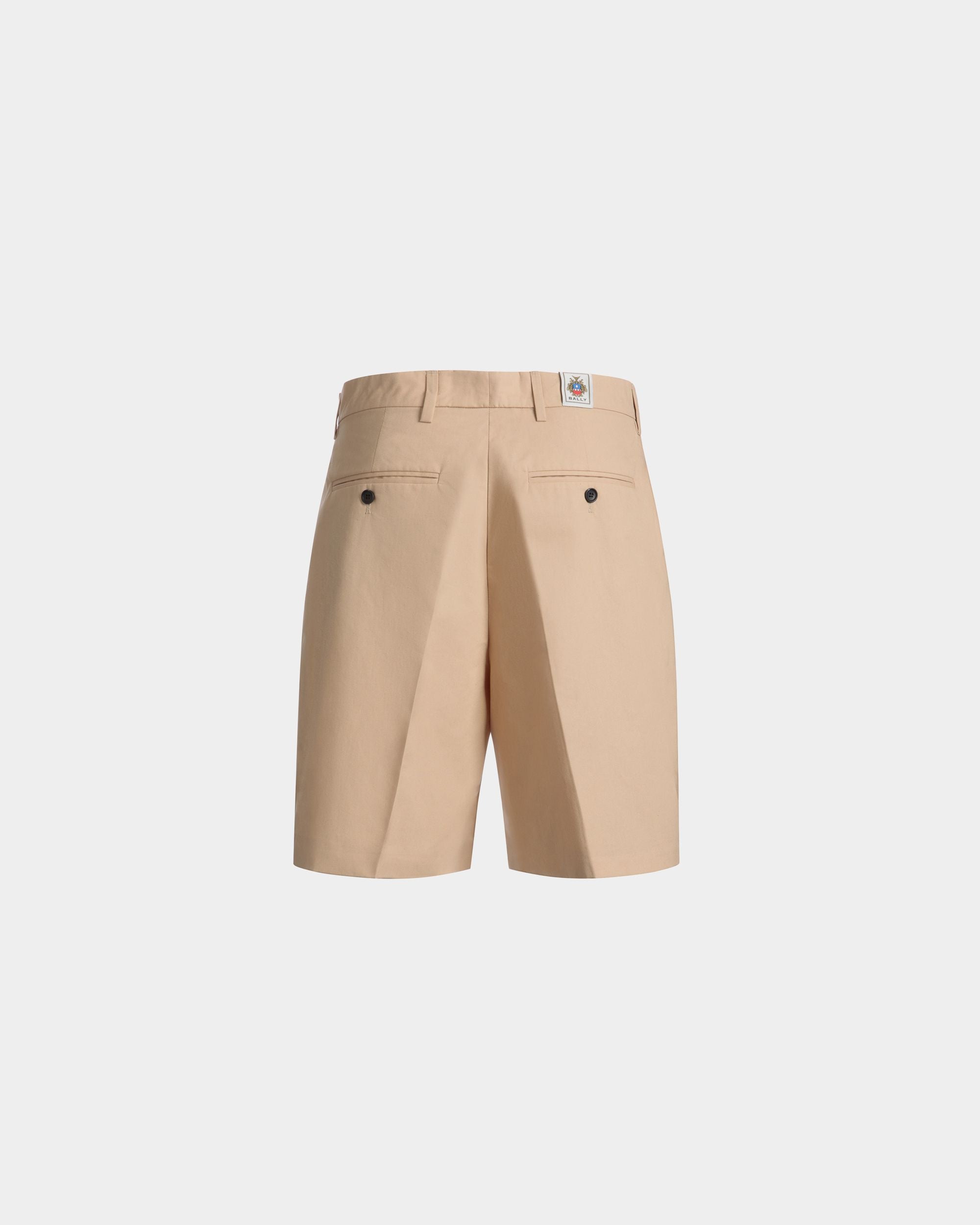 Pleated Shorts in Cream Cotton Blend - Herren - Bally - 03