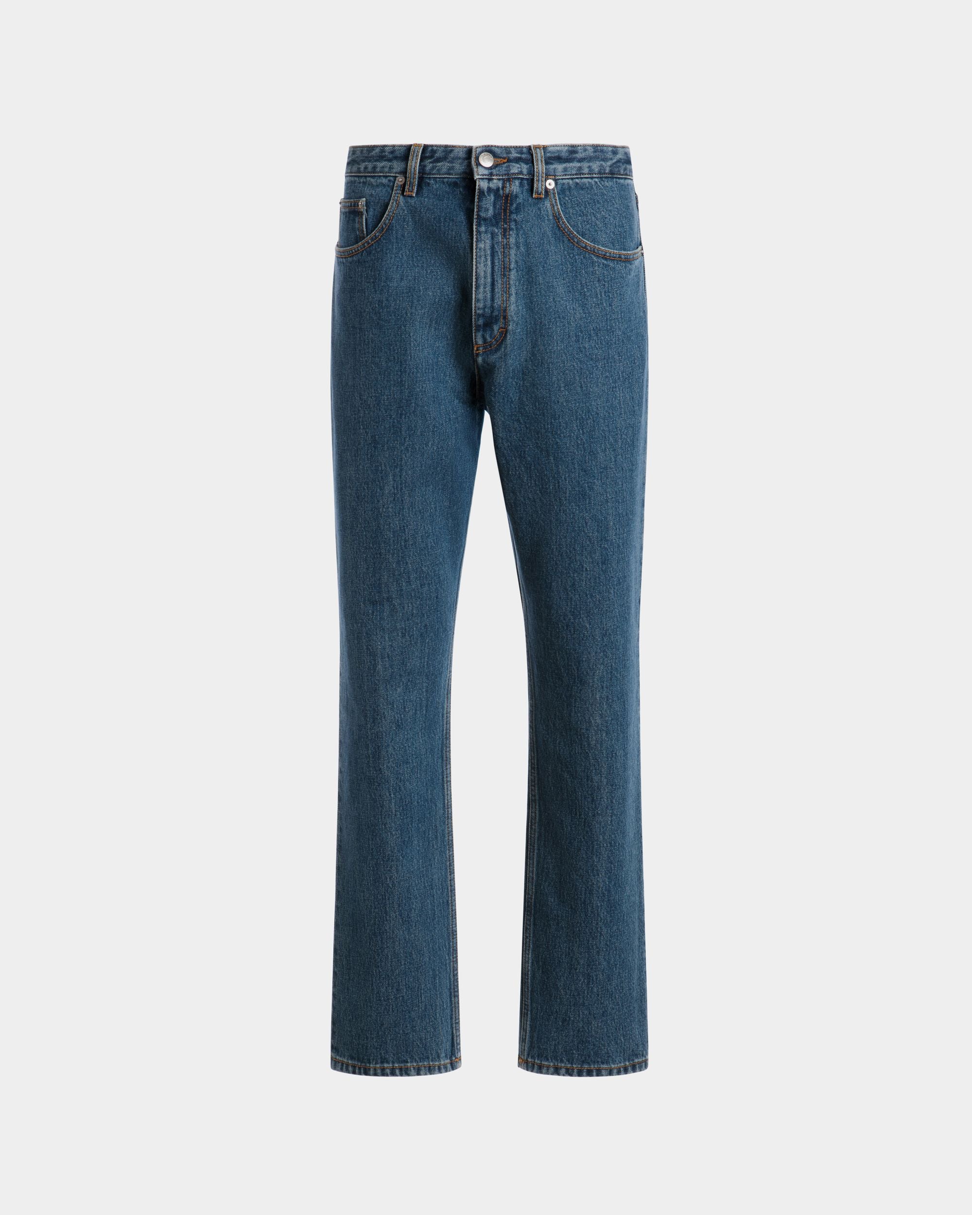 Denim Pants in Medium Blue Cotton - Homme - Bally - 01