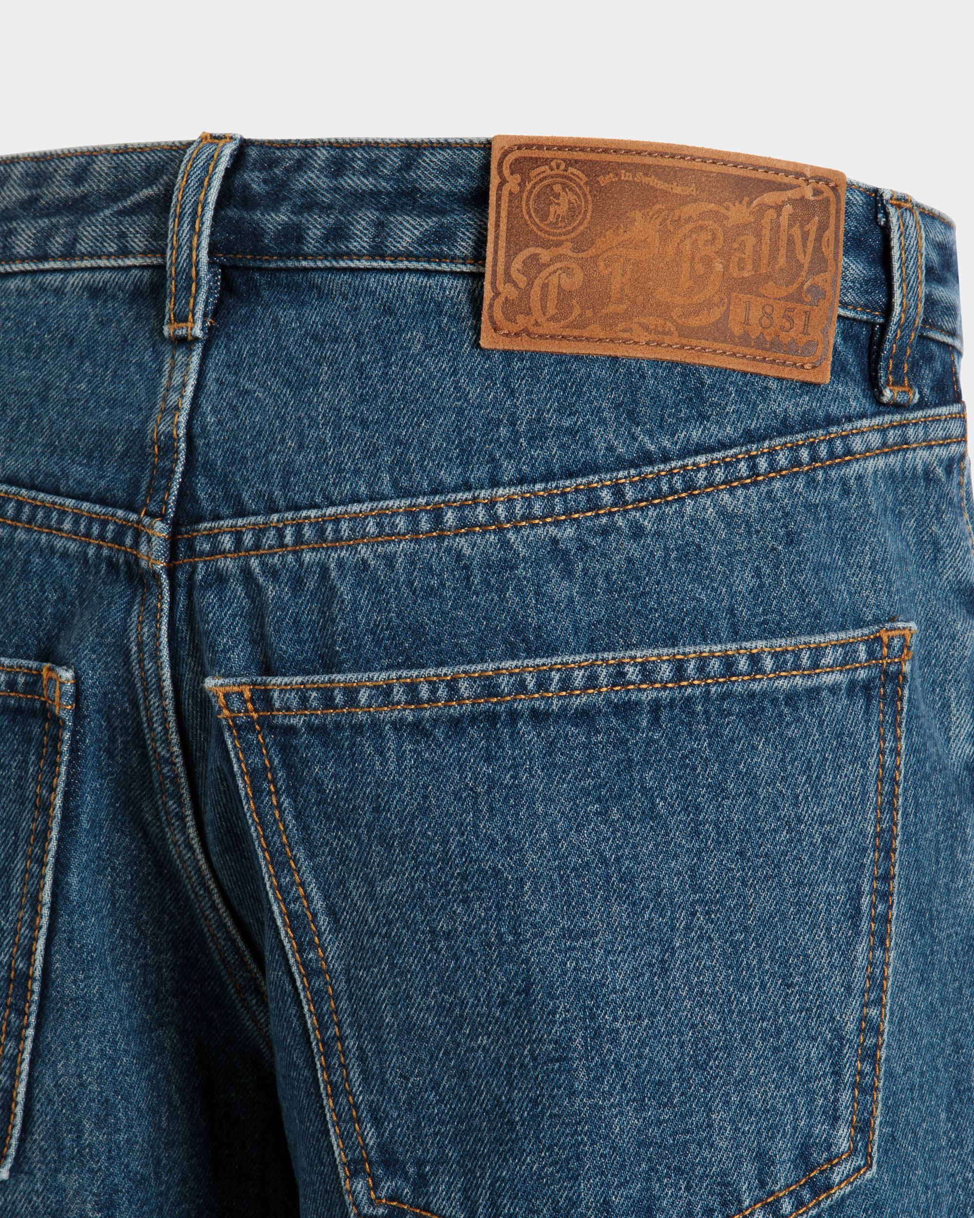 Denim Pants in Medium Blue Cotton - Homme - Bally - 02