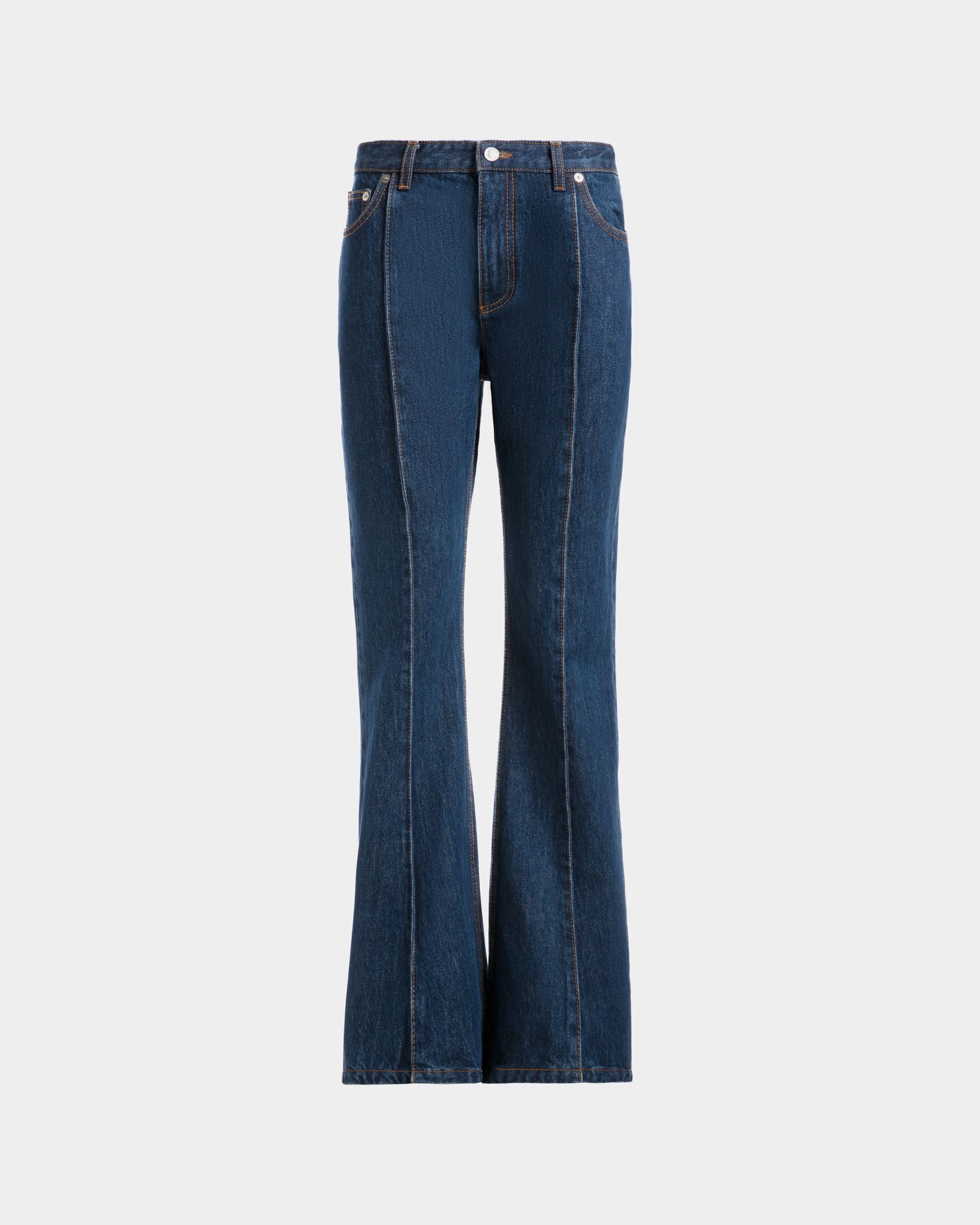 5-Pocket Pants in Navy Blue Cotton - Homme - Bally - 01