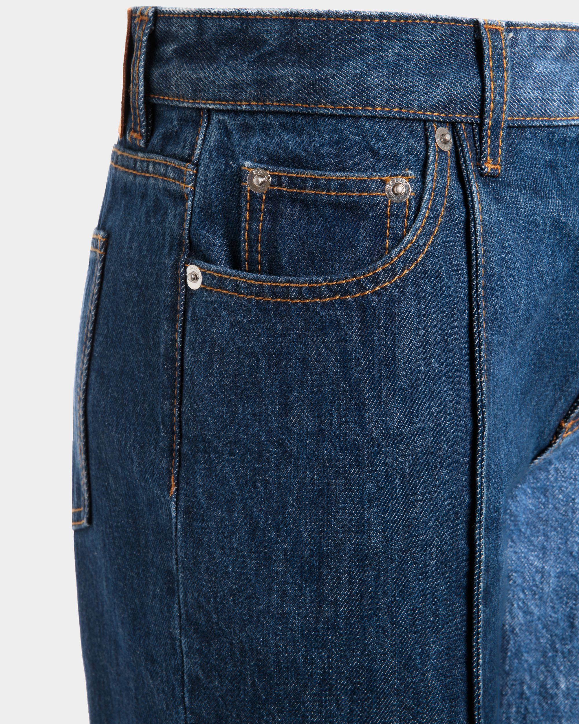 5-Pocket Pants in Navy Blue Cotton - Homme - Bally - 02