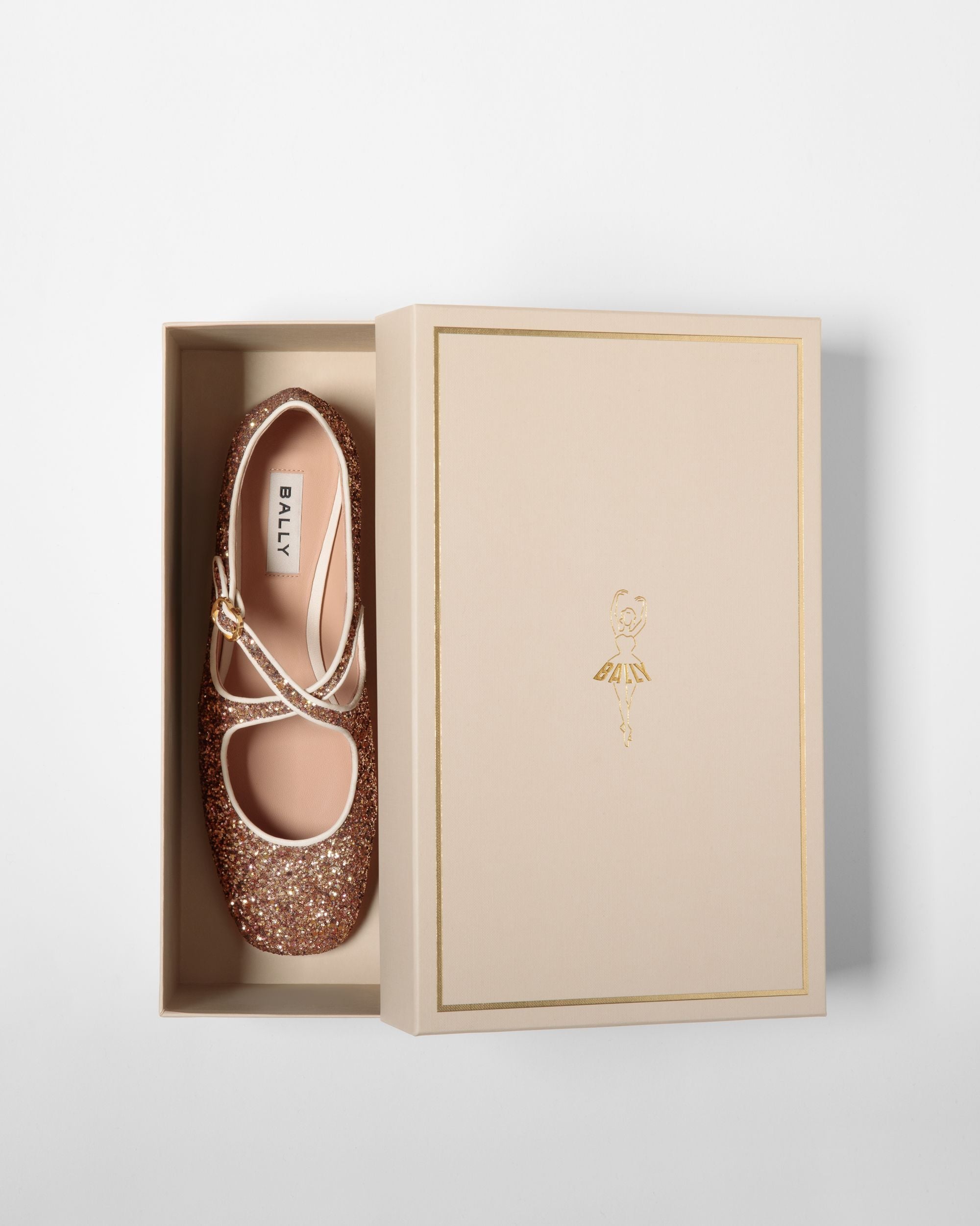 Ballyrina Ballerina Aus Glitzerstoff In Bronze - Damen - Bally - 06