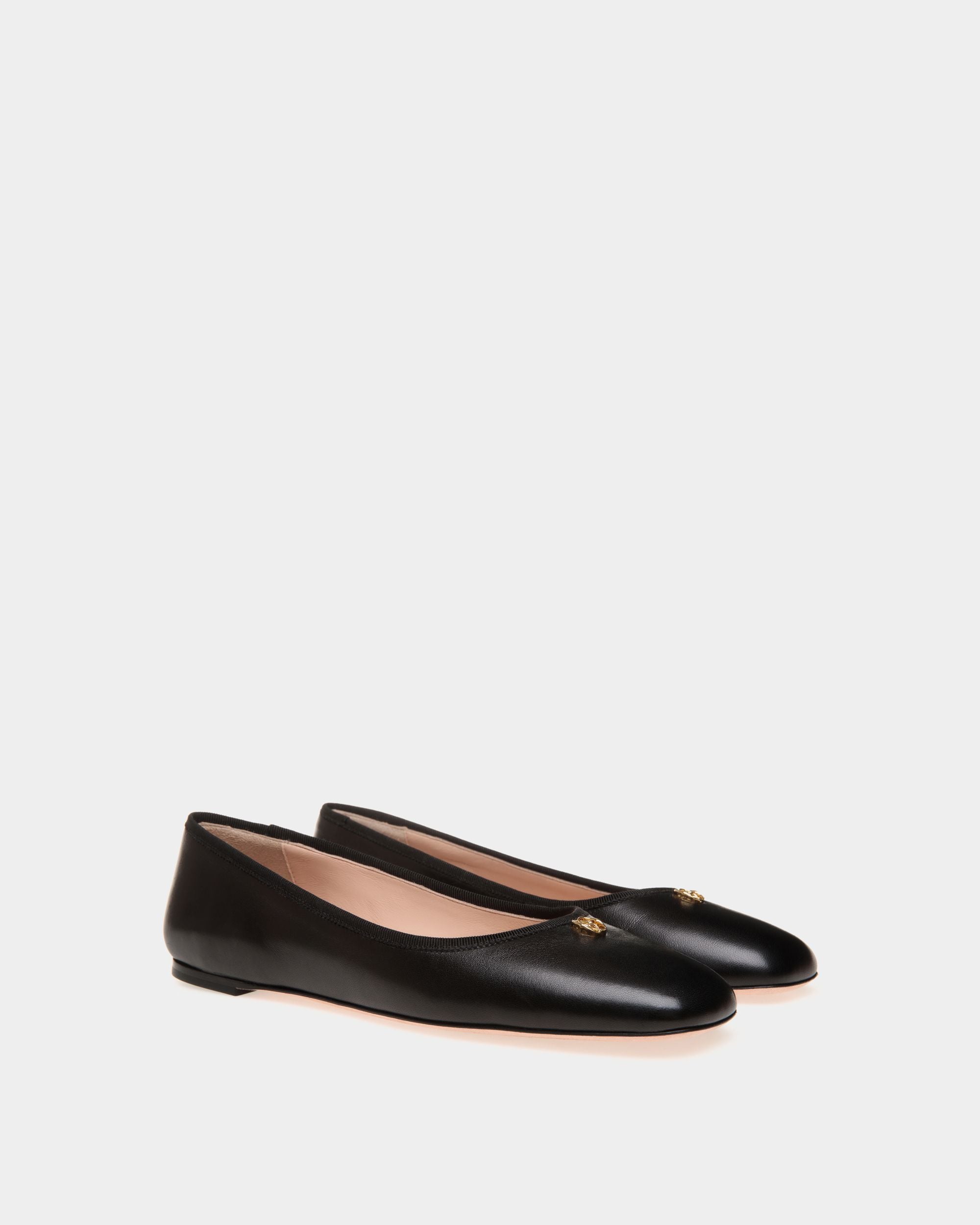 Zapato Plano Ballyrina De Napa Negra - Mujer - Bally - 03