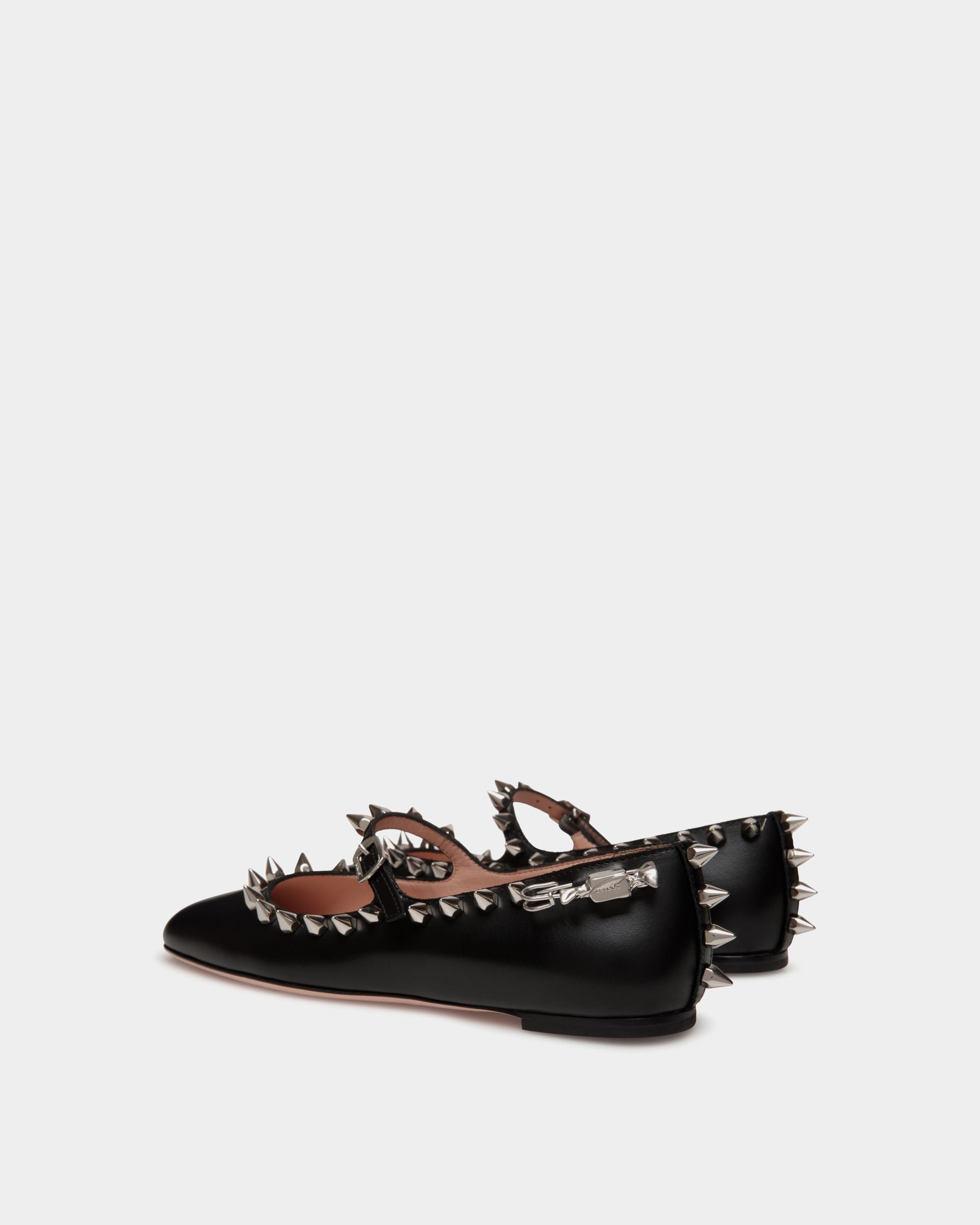 Ballyrina Mary-Jane Flat In Black Leather - Femme - Bally - 04