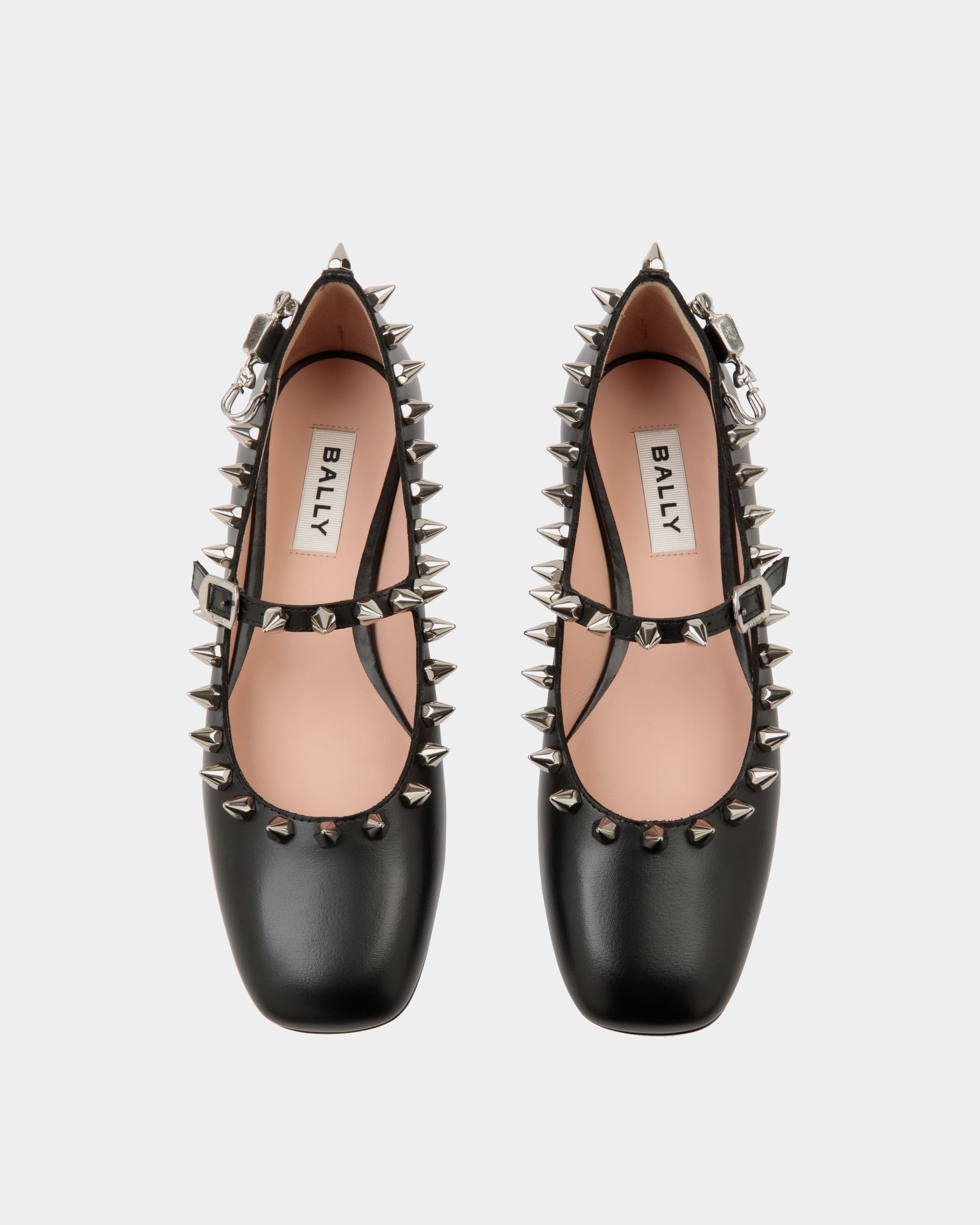 Ballyrina Mary-Jane Flat In Black Leather - Femme - Bally - 05