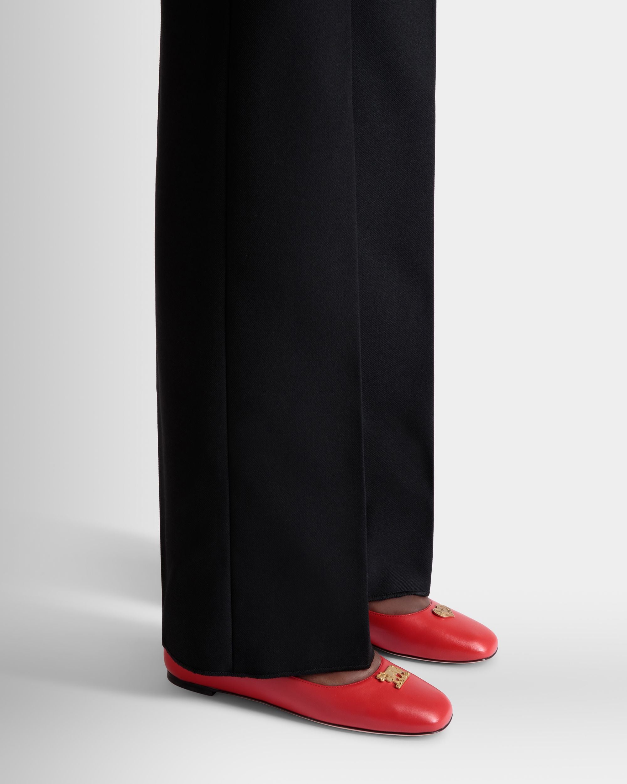 Ballyrina Ballerina Aus Leder In Rot - Damen - Bally - 02