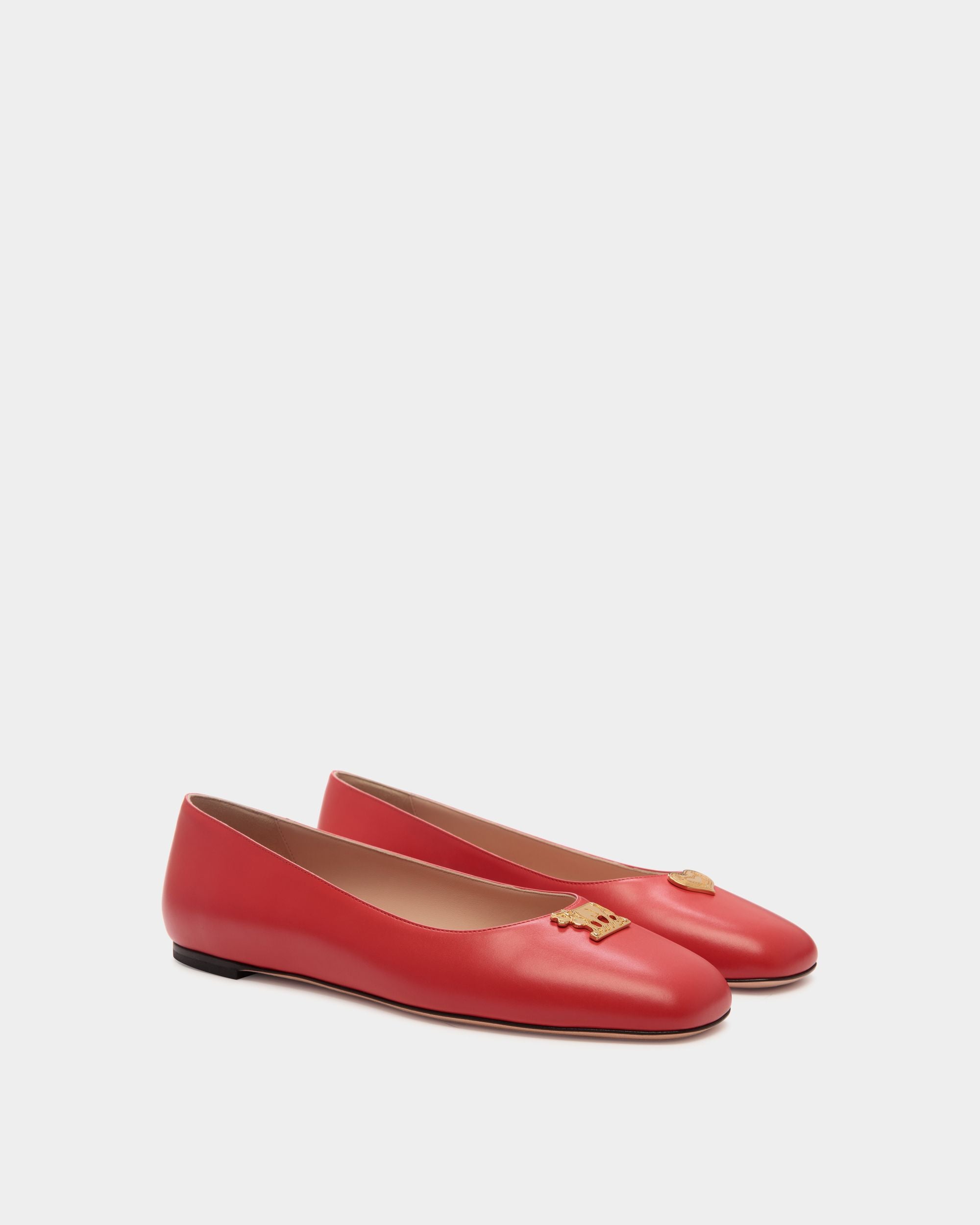 Ballyrina Ballerina Aus Leder In Rot - Damen - Bally - 03