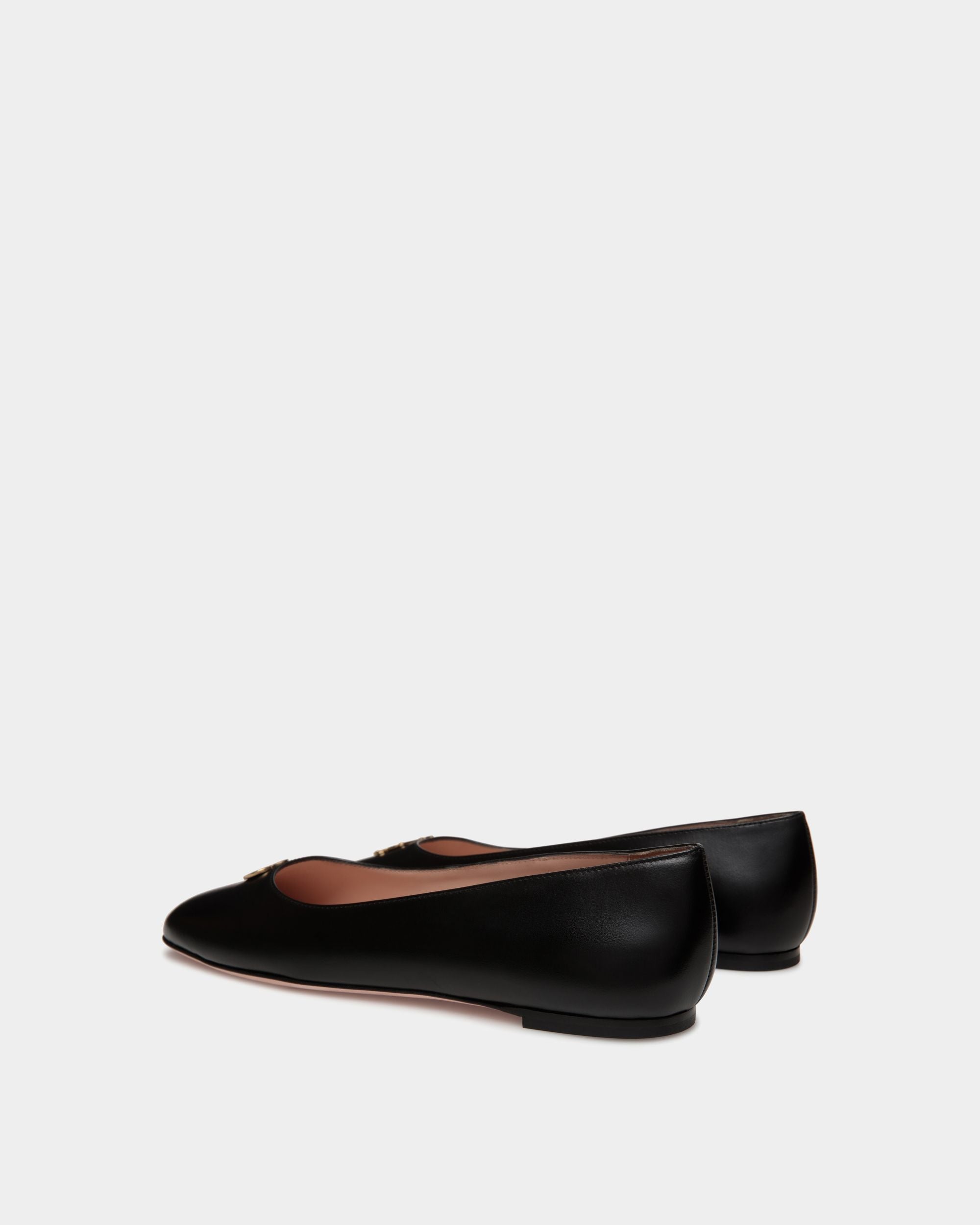 Ballyrina Flat In Black Leather - Femme - Bally - 03