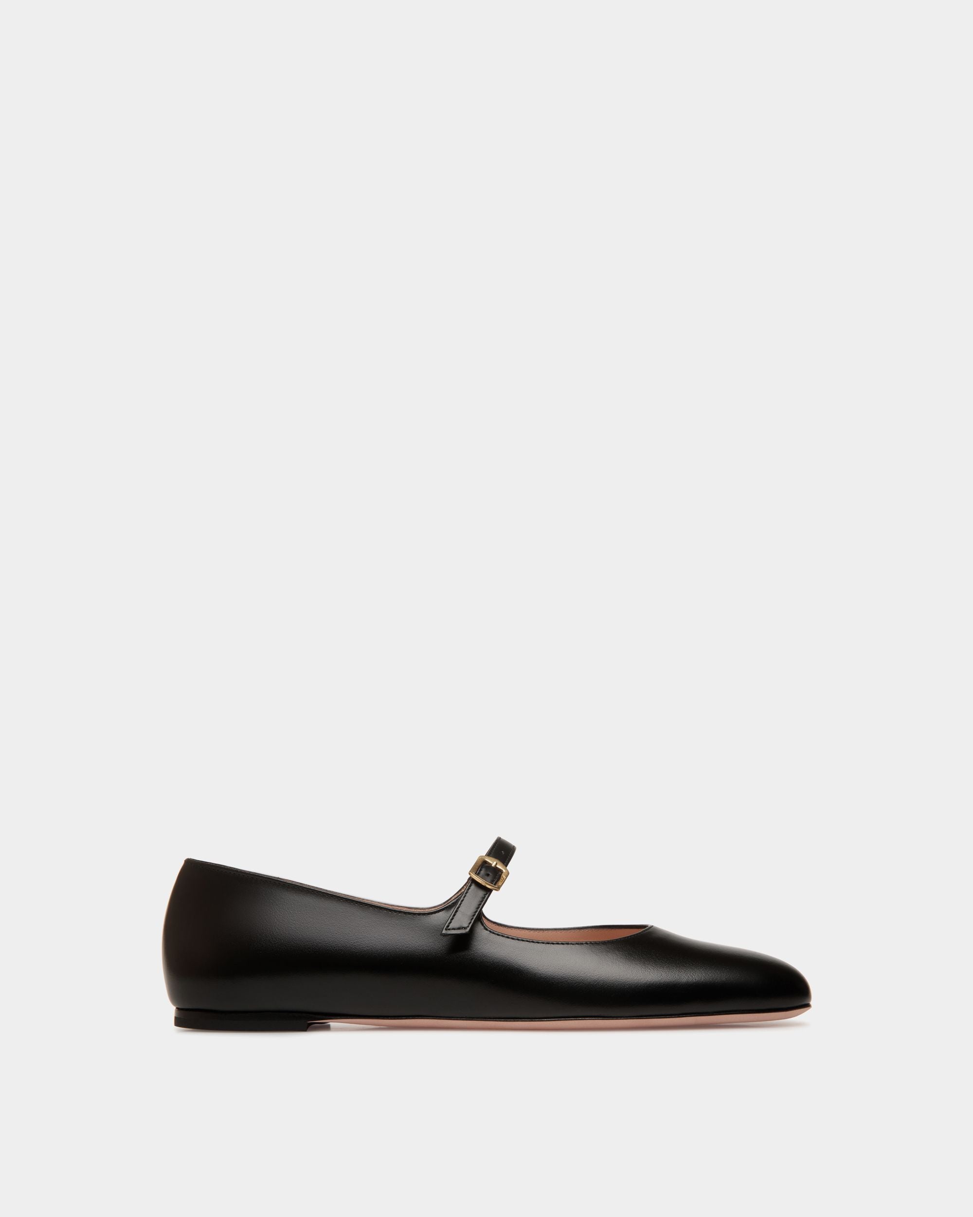 Chaussure À Talon Plat Ballyrina En Cuir Noir - Femme - Bally - 01