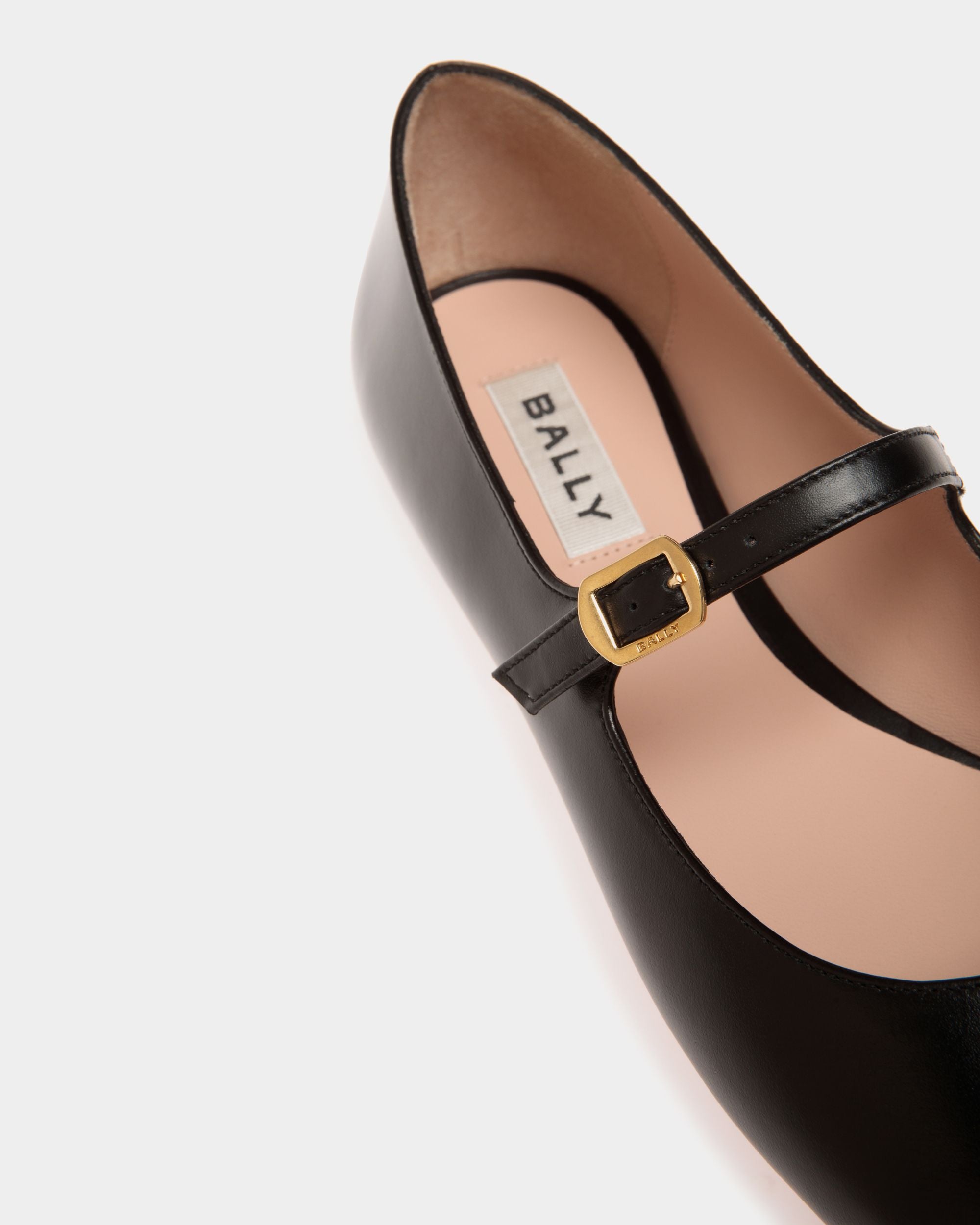 Chaussure À Talon Plat Ballyrina En Cuir Noir - Femme - Bally - 06