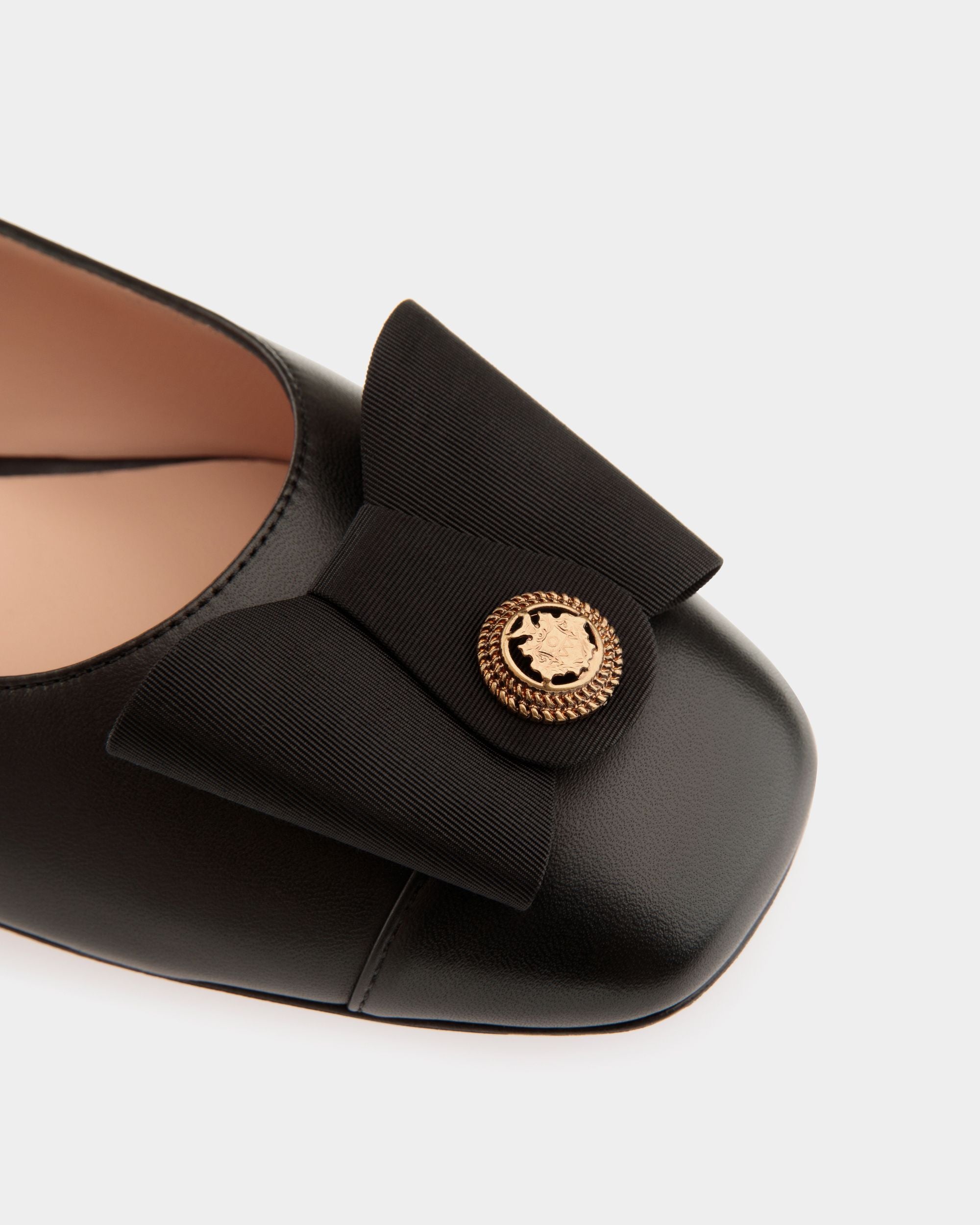 B-Bow Ballerina Aus Schwarzem Leder - Damen - Bally - 06