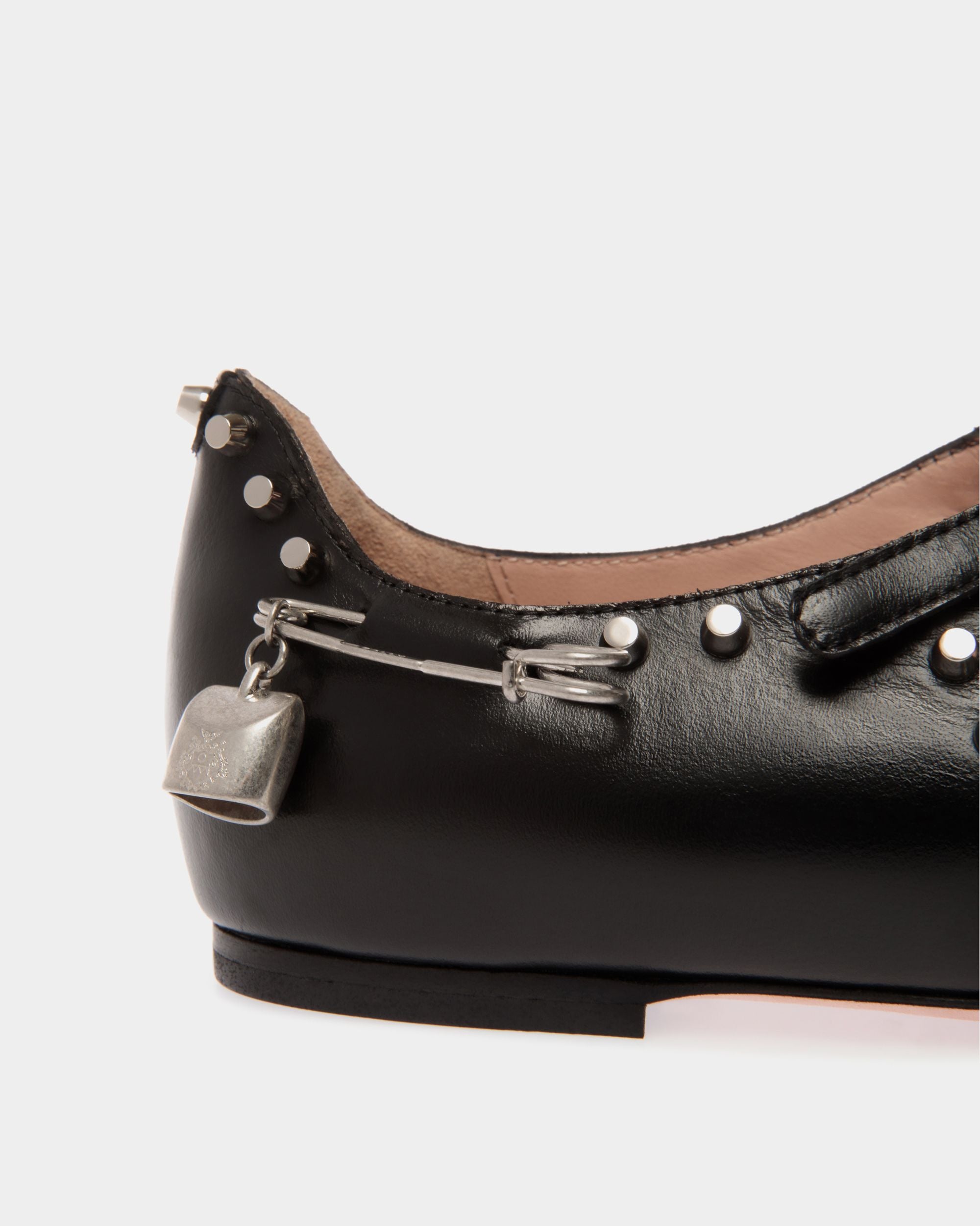 Ballyrina Ballerina Aus Schwarzem Leder Mit Nieten - Damen - Bally - 06
