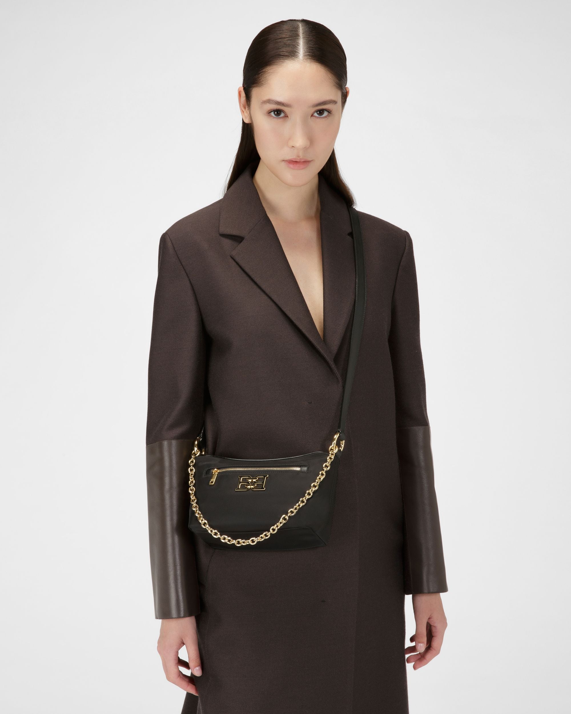 Eyfel Umhängetasche Aus Schwarzem Nylon - Damen - Bally - 02