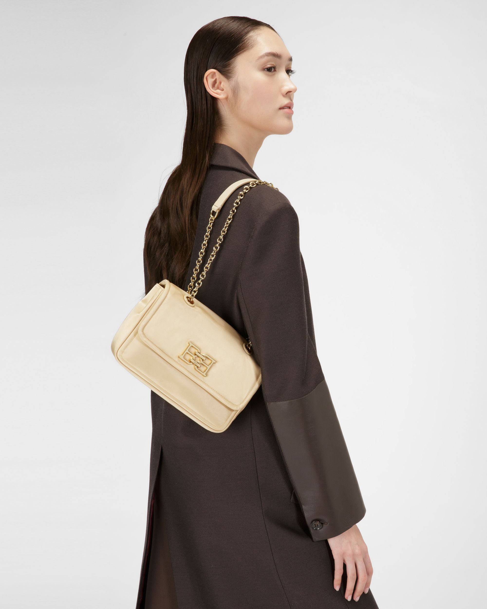 Ehrin Sac À Bandoulière En Nylon Beige Clair - Femme - Bally - 03