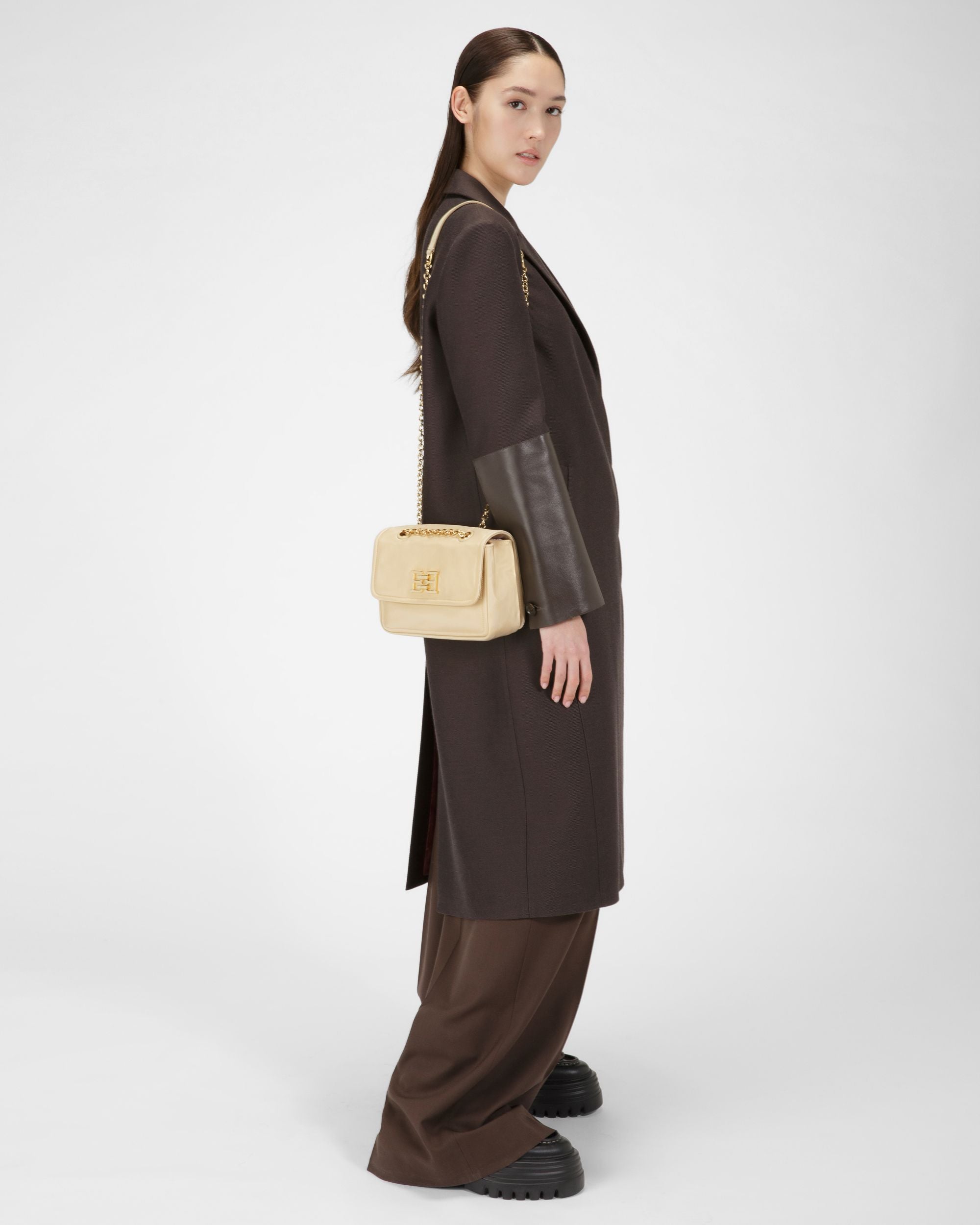 Ehrin Sac À Bandoulière En Nylon Beige Clair - Femme - Bally - 07