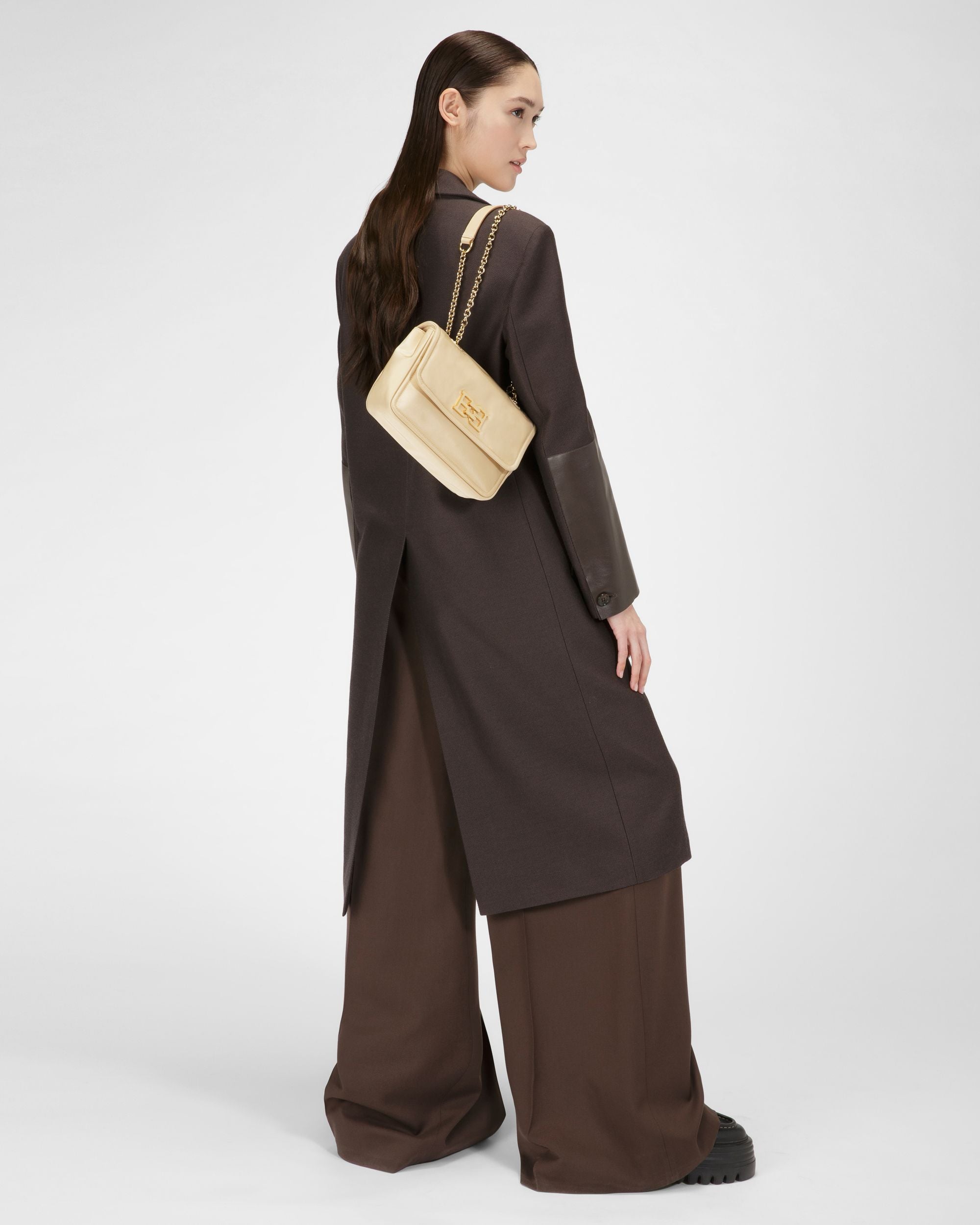 Ehrin Sac À Bandoulière En Nylon Beige Clair - Femme - Bally - 09