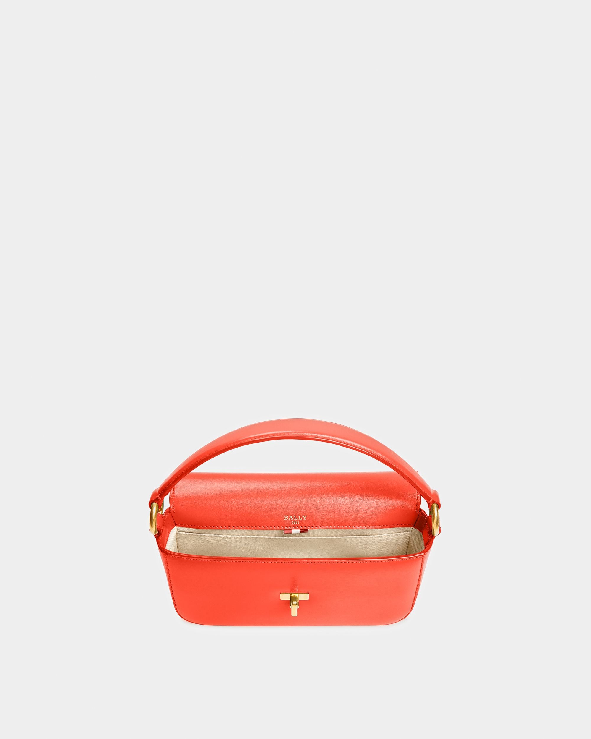 Brodye Umhängetasche Aus Leder In Orange - Damen - Bally - 03