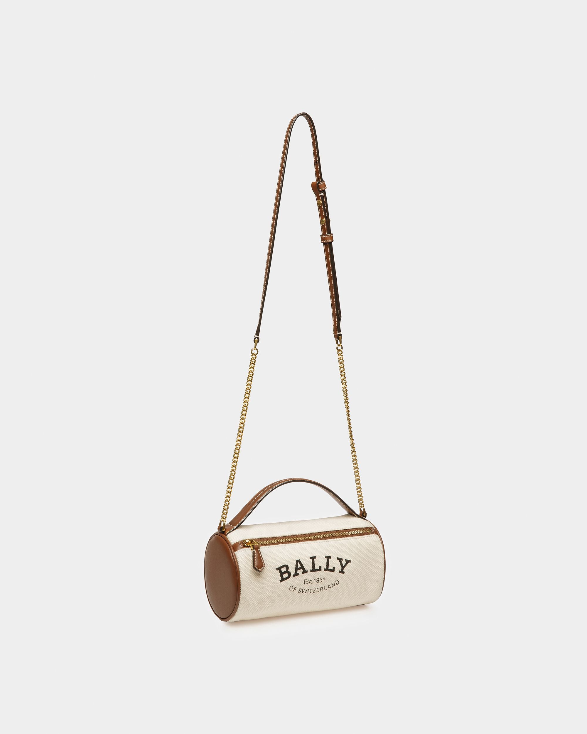 Calyn Sac À Bandoulière En Tissu Couleur Naturelle - Femme - Bally - 07
