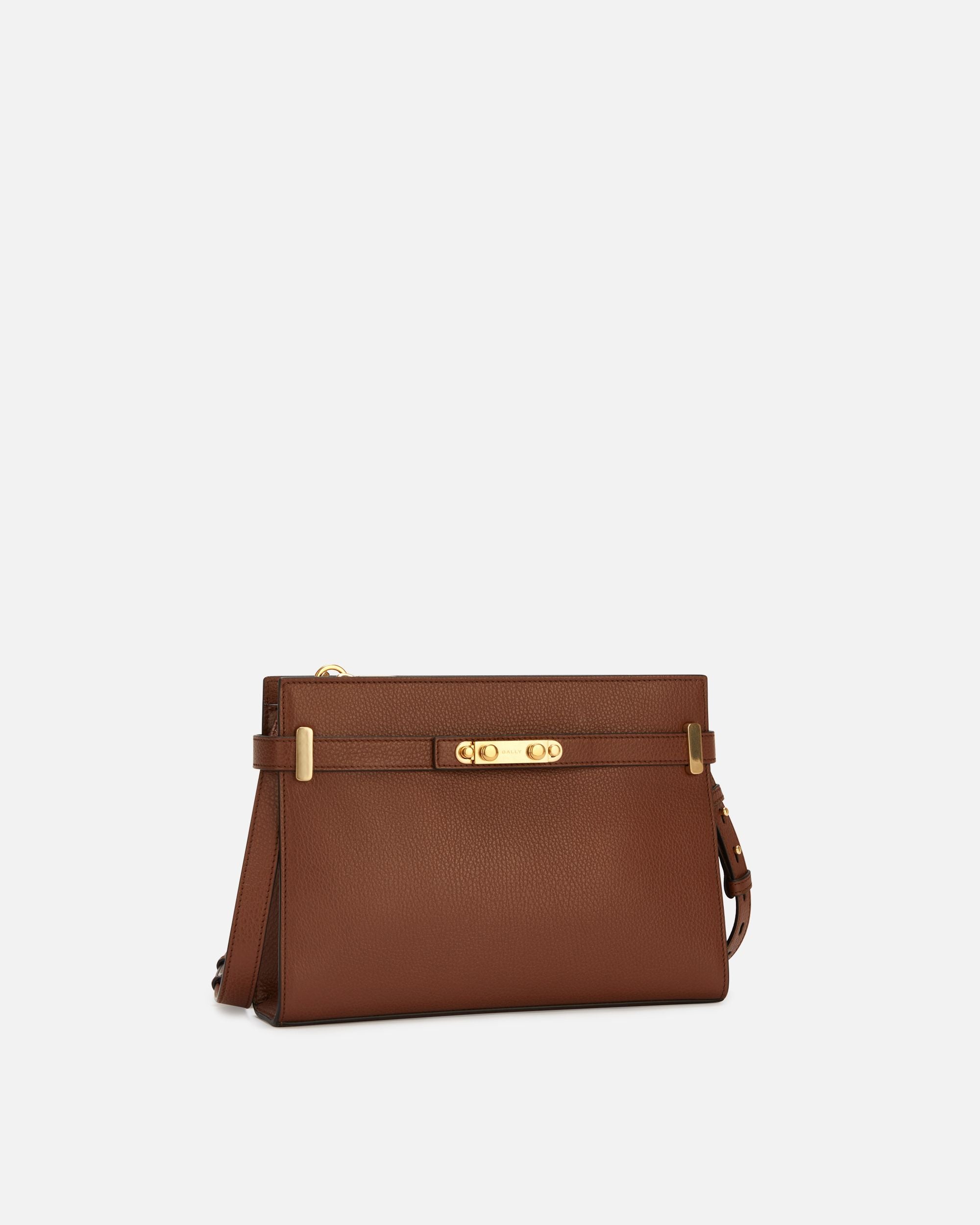 Carriage Schultertasche Aus Genarbtem Leder In Braun - Damen - Bally - 03