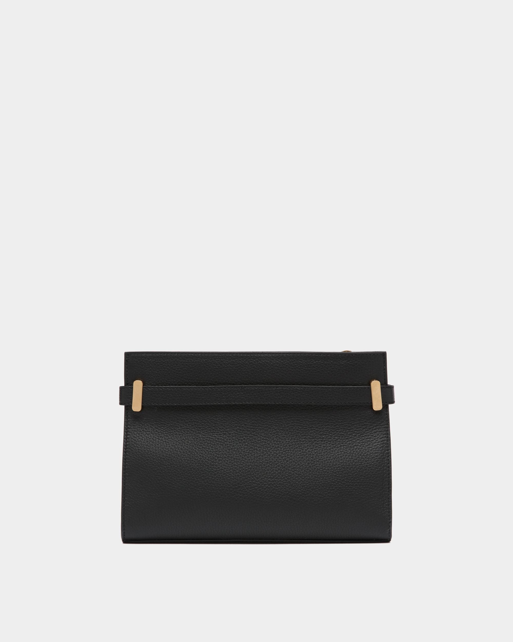 Carriage Schultertasche Aus Genarbtem Leder In Schwarz - Damen - Bally - 03