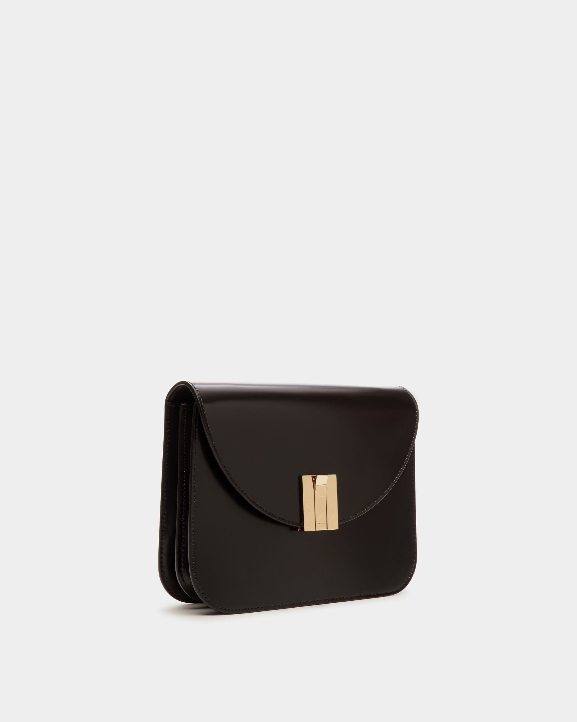 Sac À Bandoulière Ollam En Cuir Brossé Noir - Femme - Bally - 04