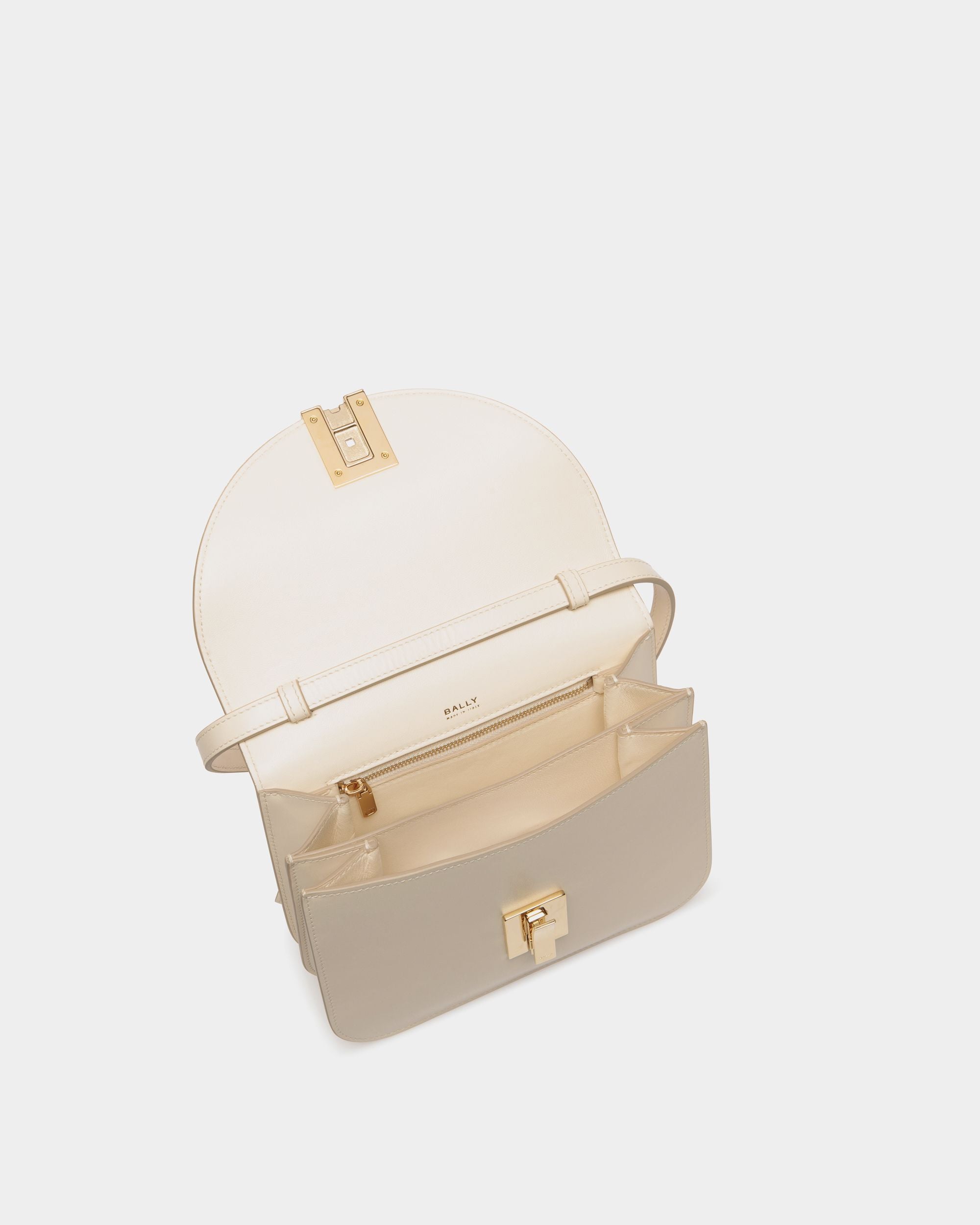 Sac À Bandoulière Ollam En Cuir Blanc - Femme - Bally - 04