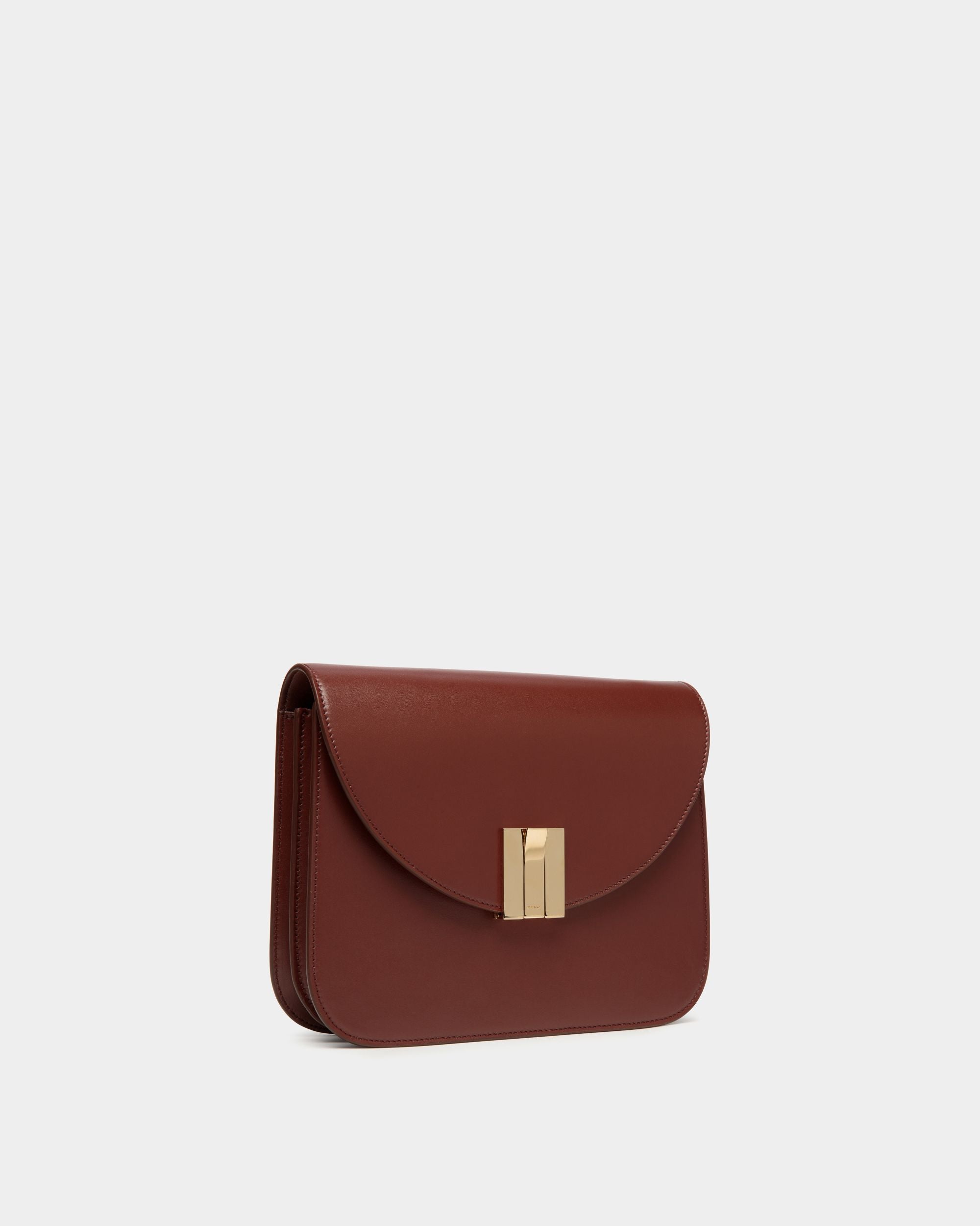 Sac À Bandoulière Ollam En Cuir Marron - Femme - Bally - 03