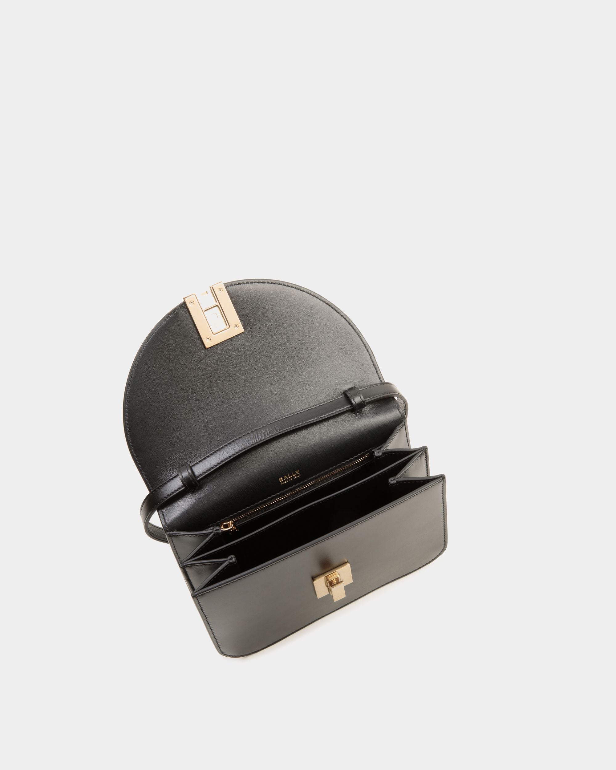 Ollam Crossbody Bag in Black Leather - Femme - Bally - 05