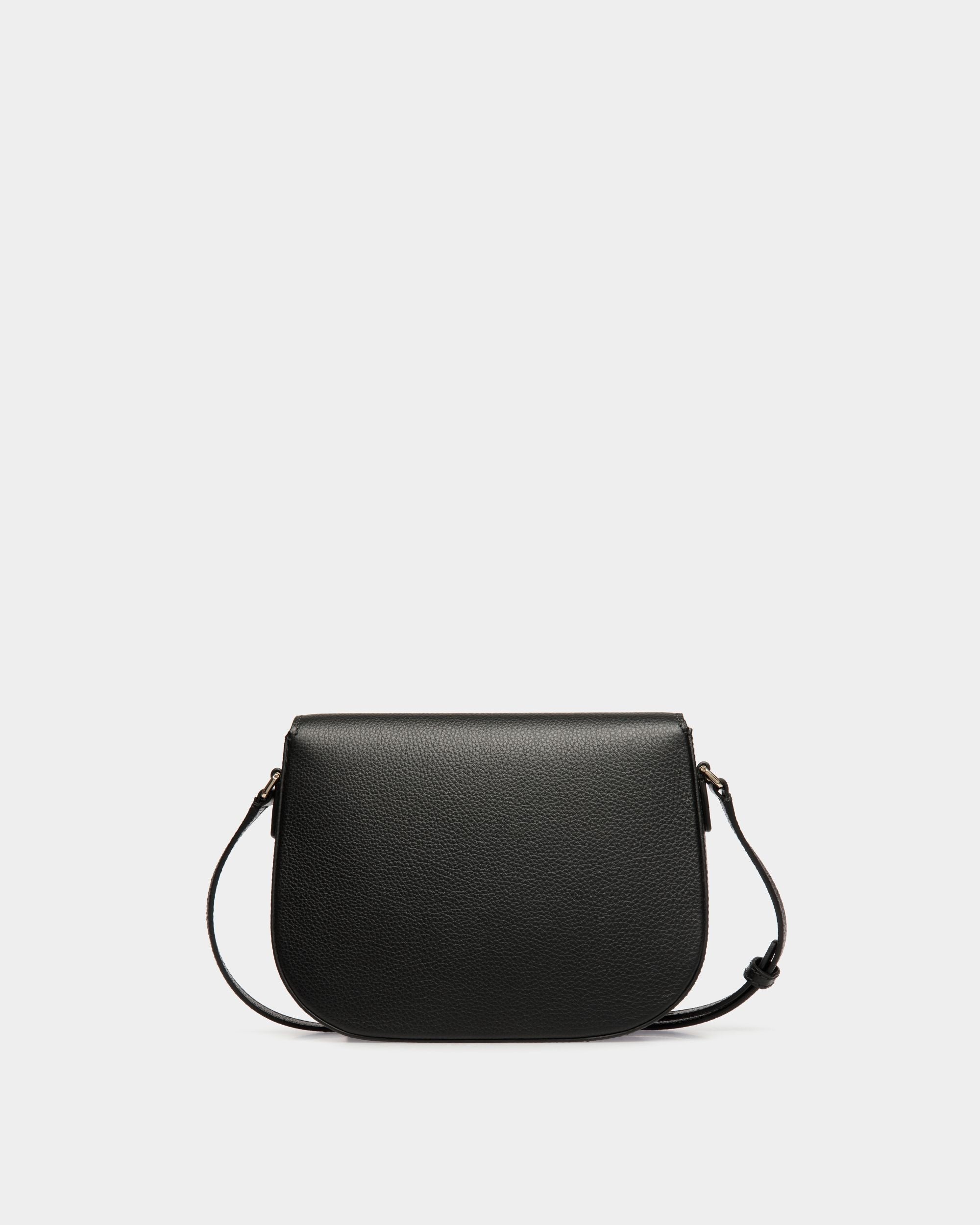 Sac À Bandoulière En Cuir Gaufré Noir - Femme - Bally - 02