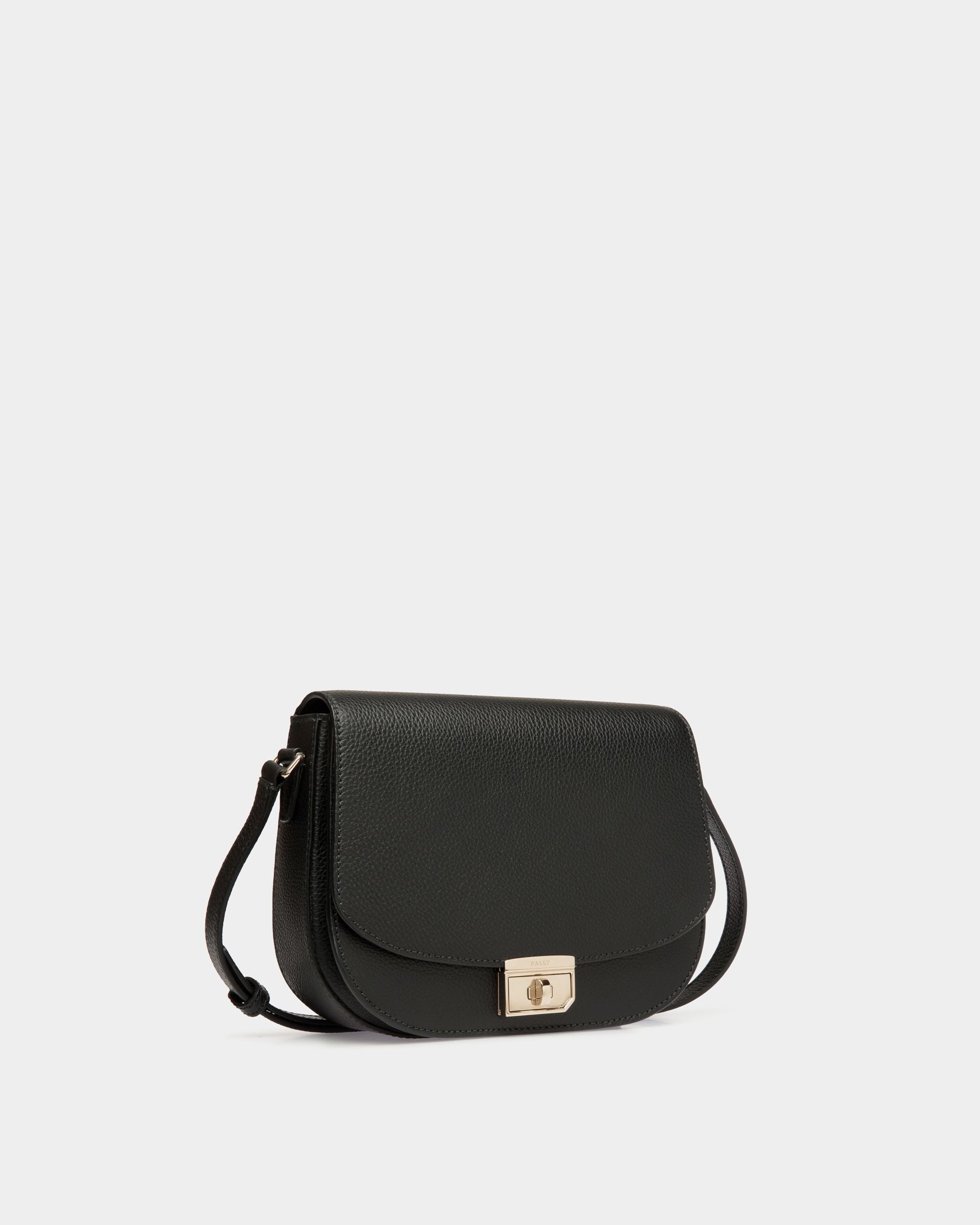 Sac À Bandoulière En Cuir Gaufré Noir - Femme - Bally - 03