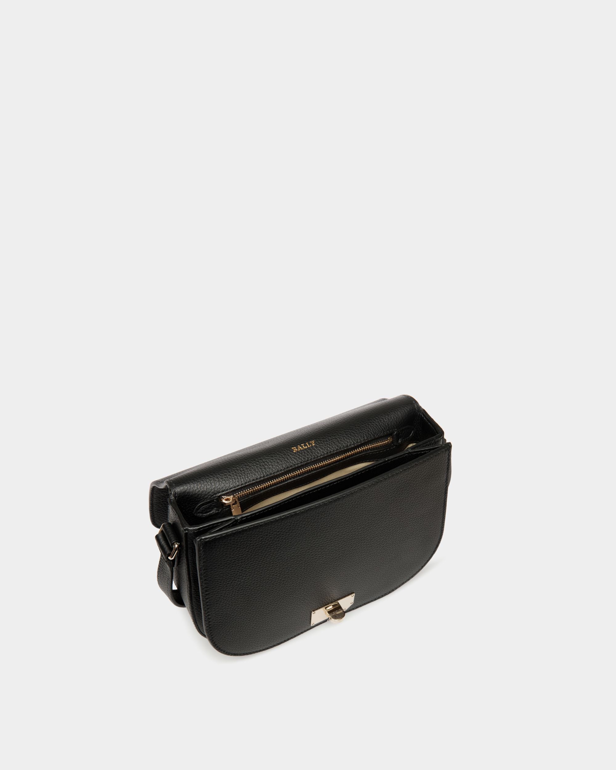 Sac À Bandoulière En Cuir Gaufré Noir - Femme - Bally - 04