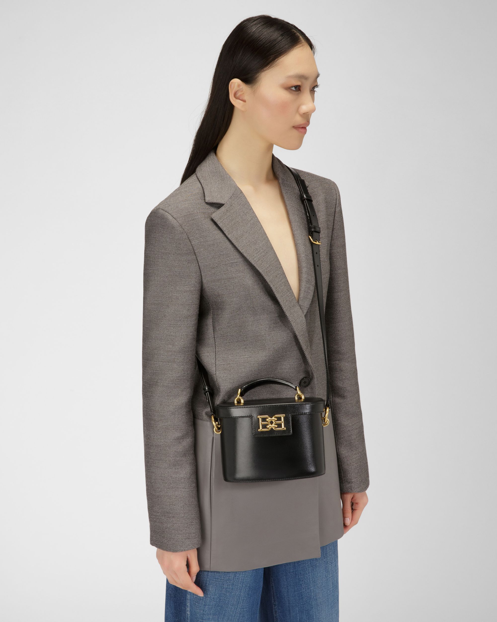 Bengi Umhängetasche Aus Schwarzem Leder - Damen - Bally - 02