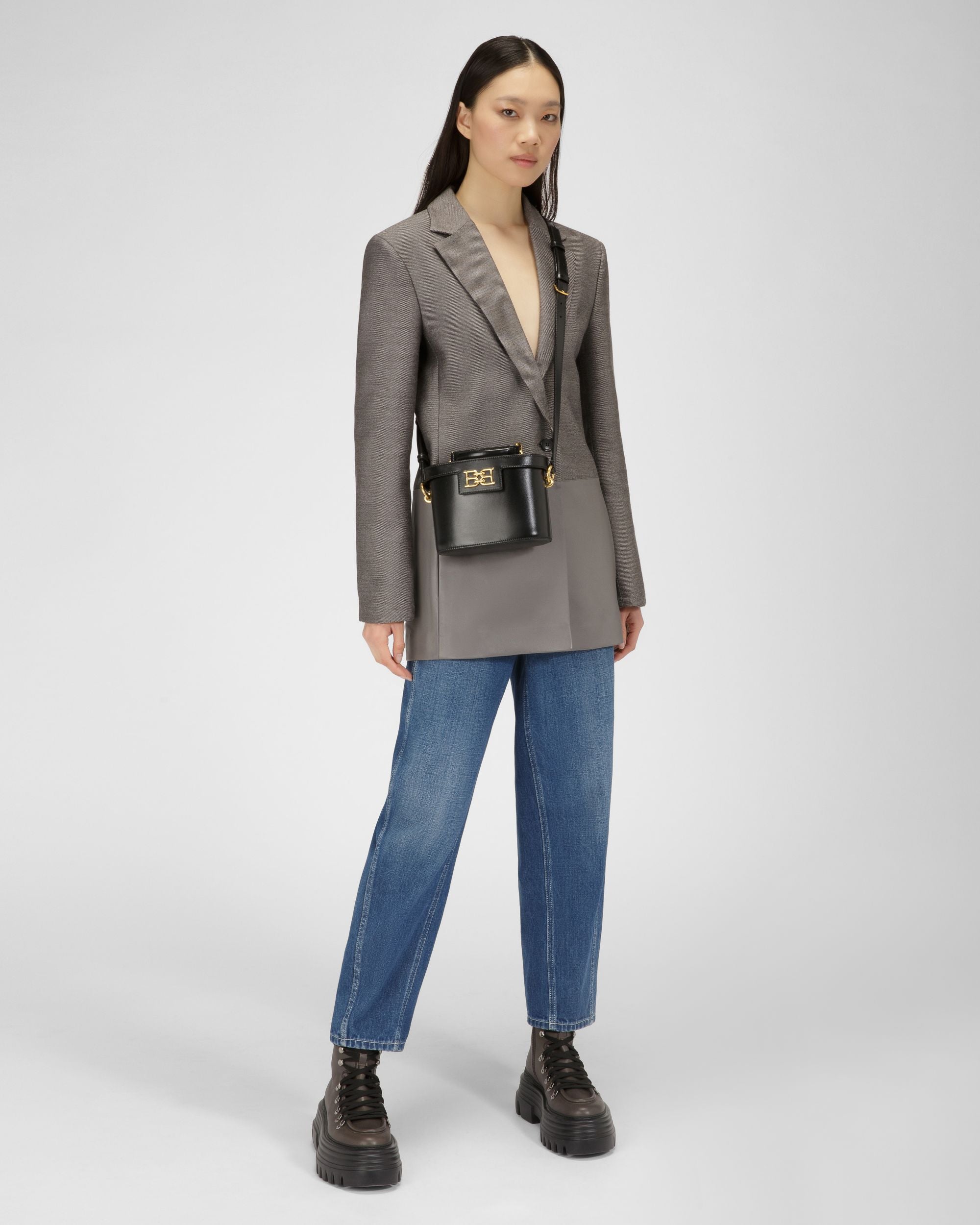Bengi Umhängetasche Aus Schwarzem Leder - Damen - Bally - 07