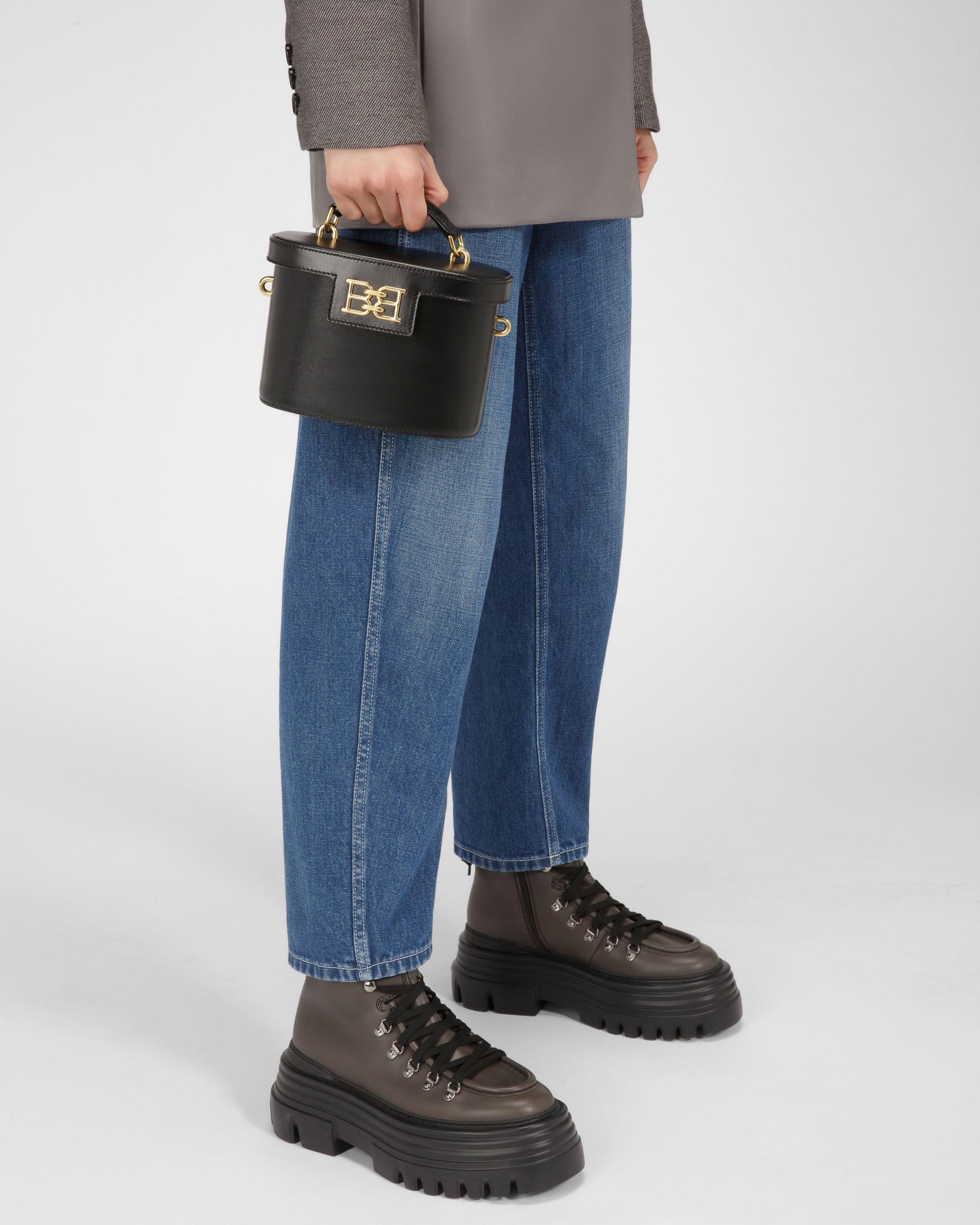 Bengi Umhängetasche Aus Schwarzem Leder - Damen - Bally - 09