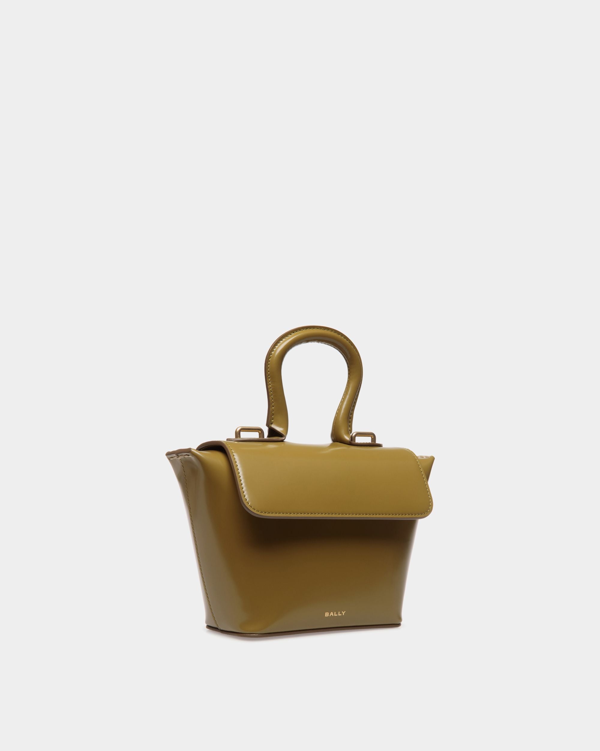 Mini-Sac Belle En Cuir Brossé Olive Green - Femme - Bally - 04