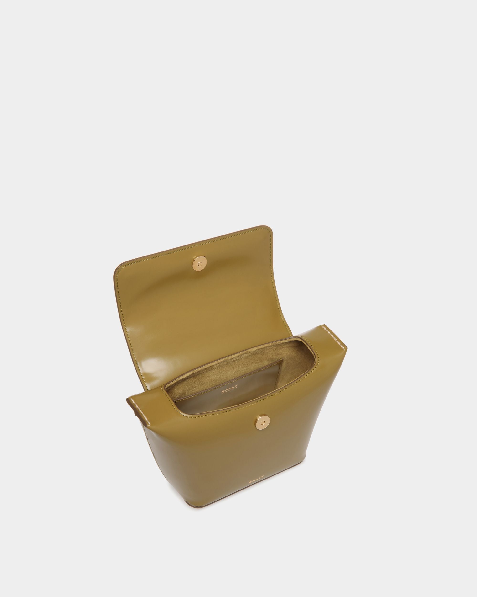 Mini-Sac Belle En Cuir Brossé Olive Green - Femme - Bally - 05
