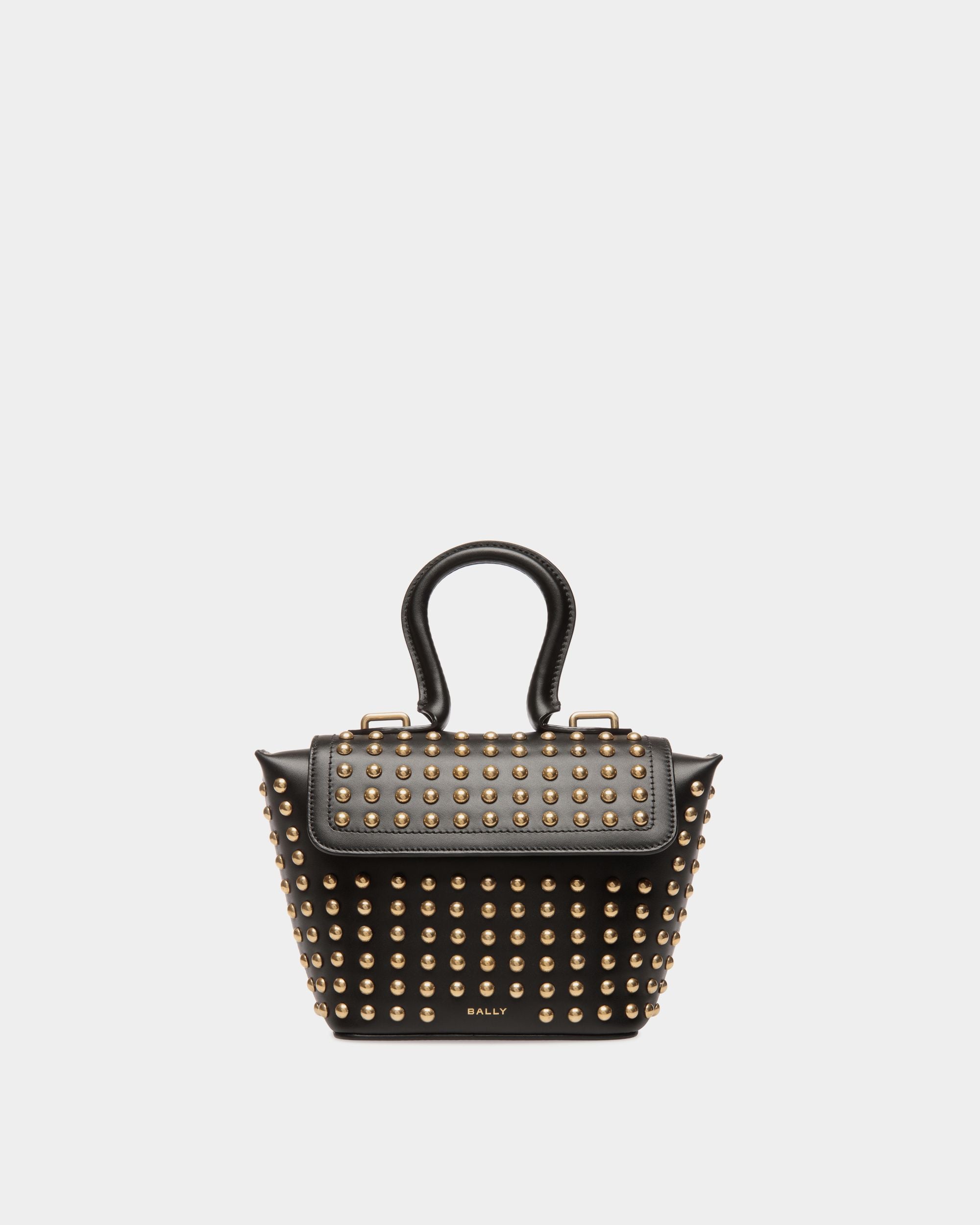 Minisac Belle En Cuir Noir Avec Clous - Femme - Bally - 01