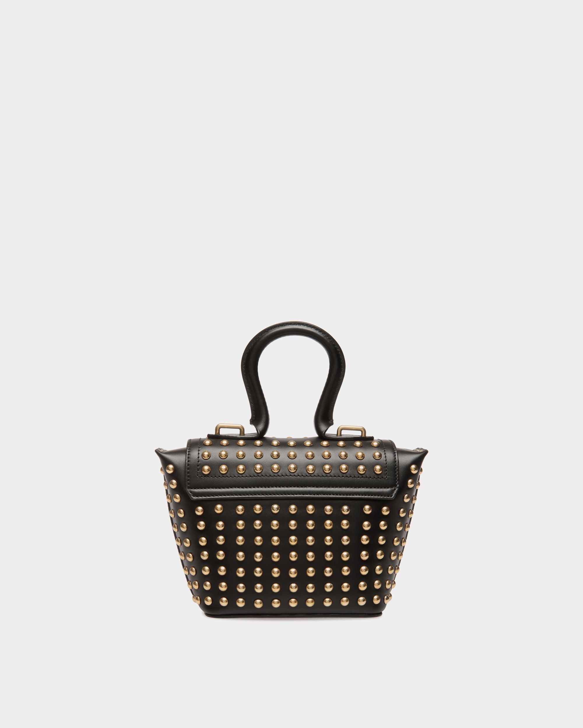 Minisac Belle En Cuir Noir Avec Clous - Femme - Bally - 03