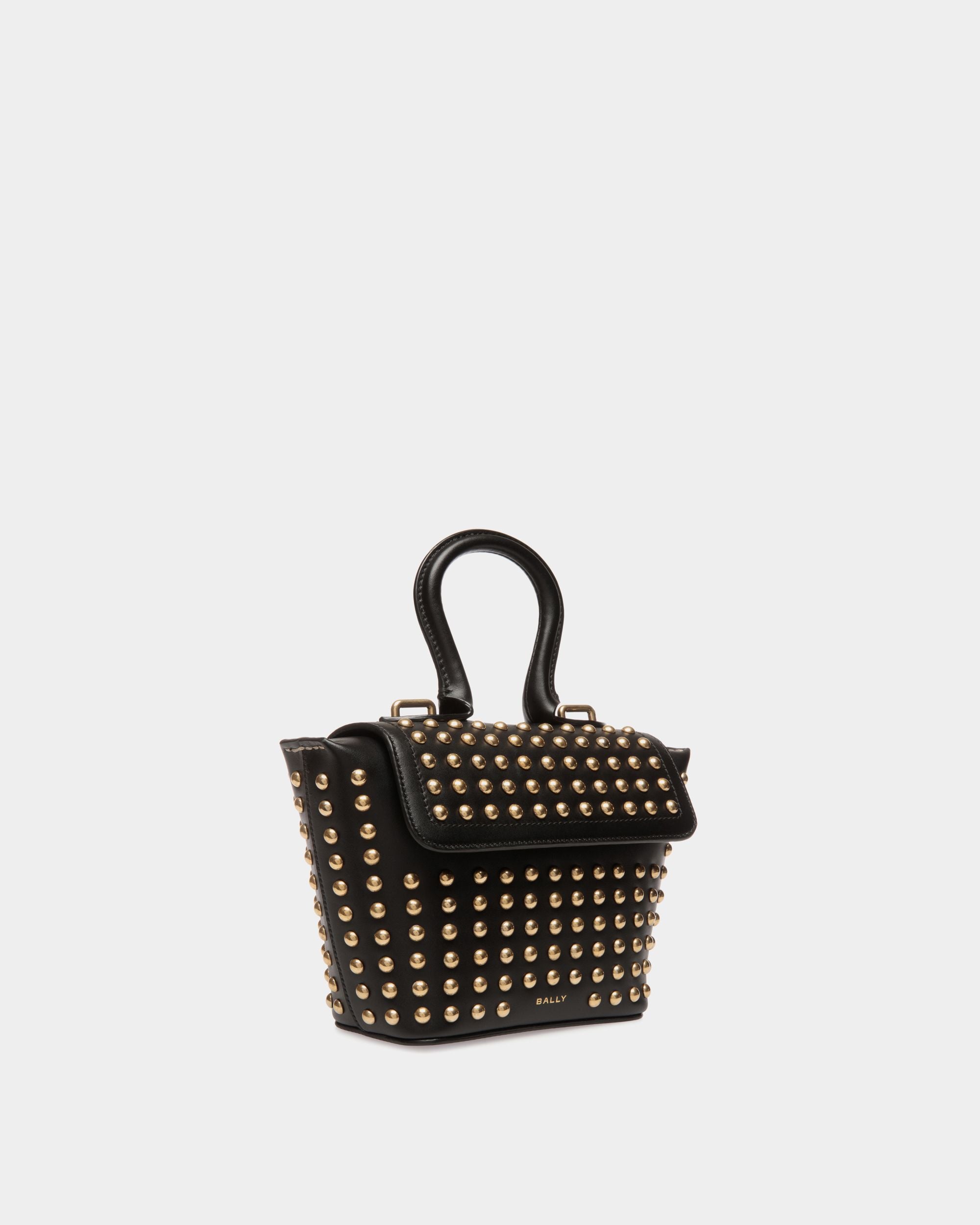 Minisac Belle En Cuir Noir Avec Clous - Femme - Bally - 04