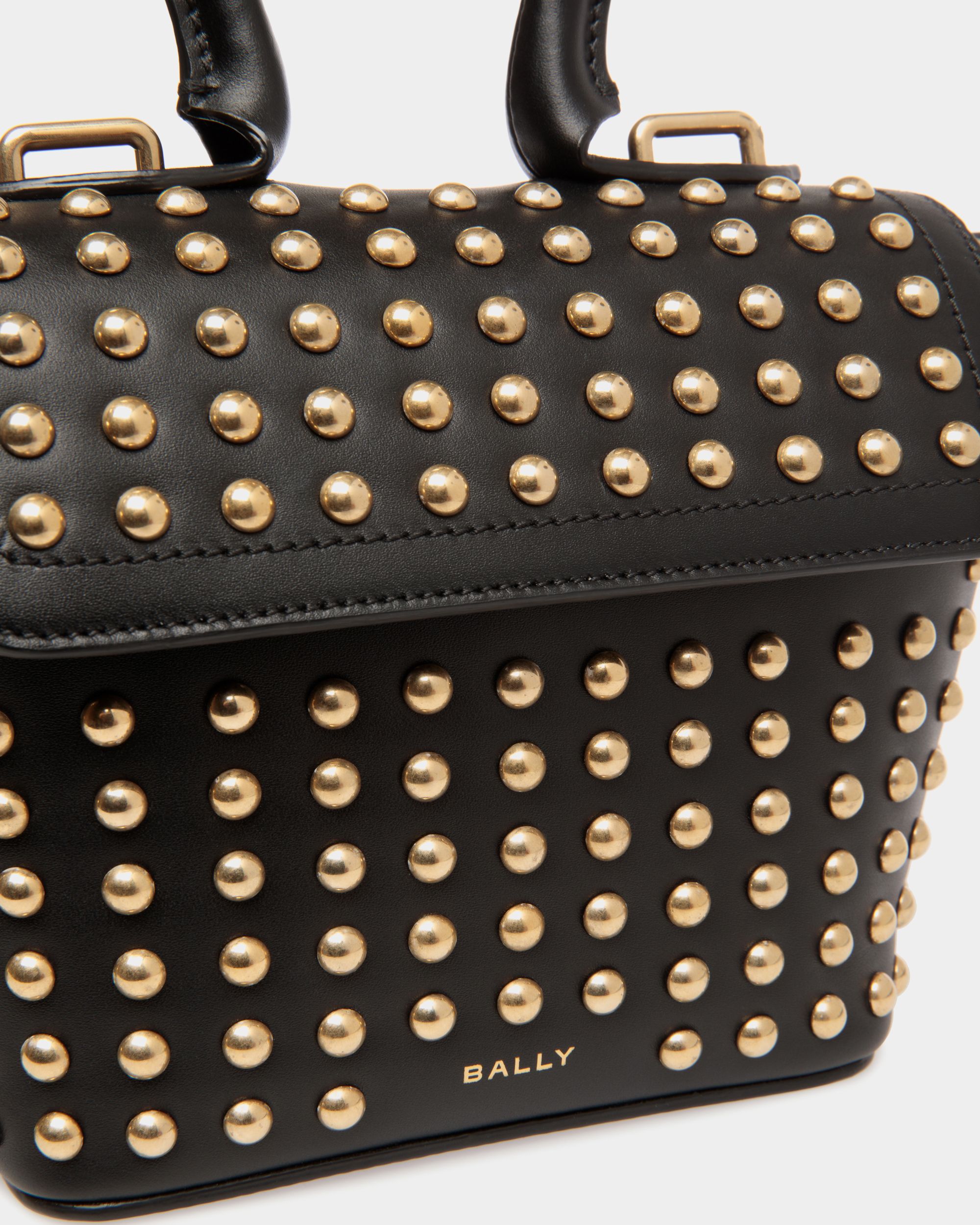 Minisac Belle En Cuir Noir Avec Clous - Femme - Bally - 06