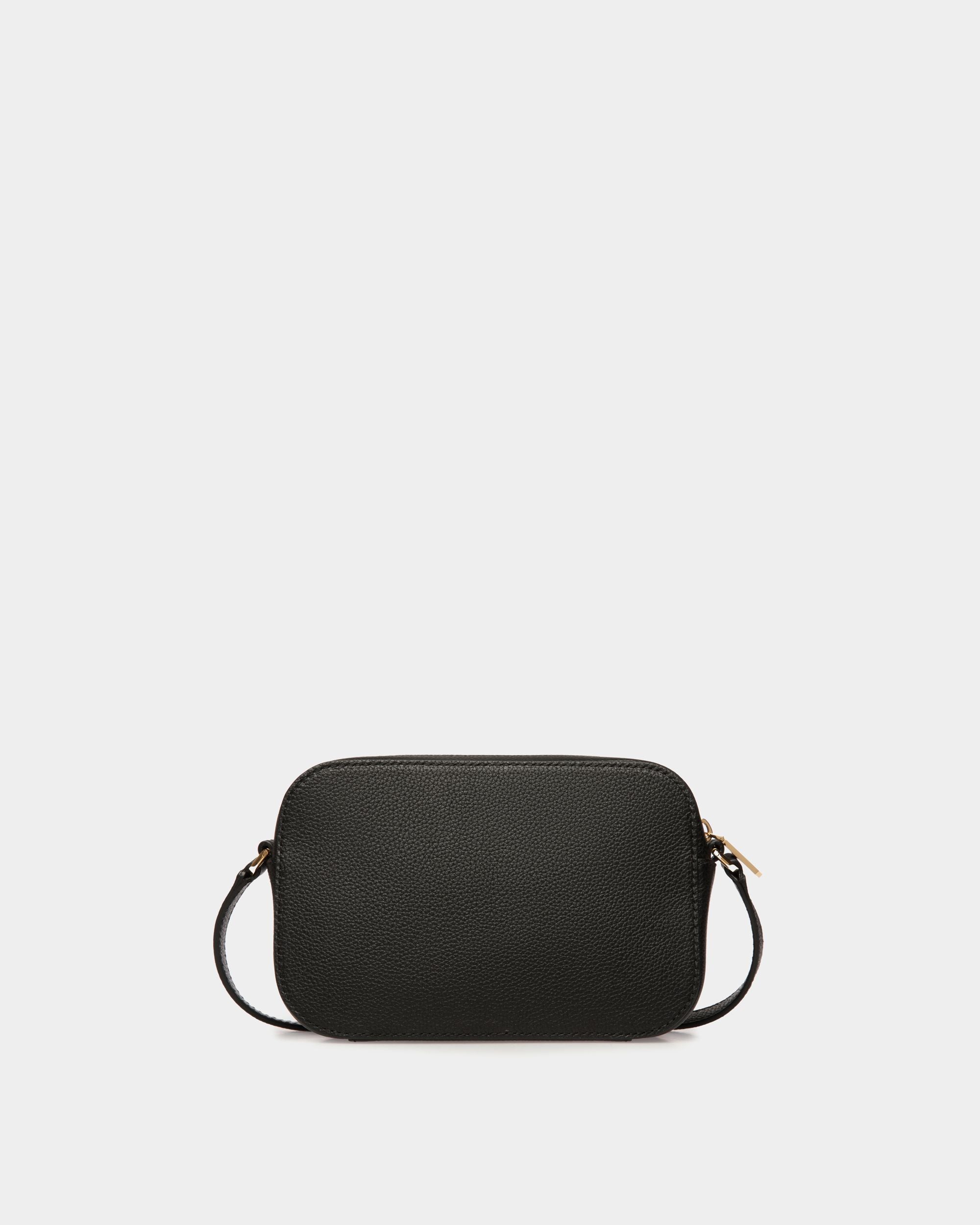Petit Sac À Bandoulière Lock Me En Cuir Grainé Noir - Femme - Bally - 03