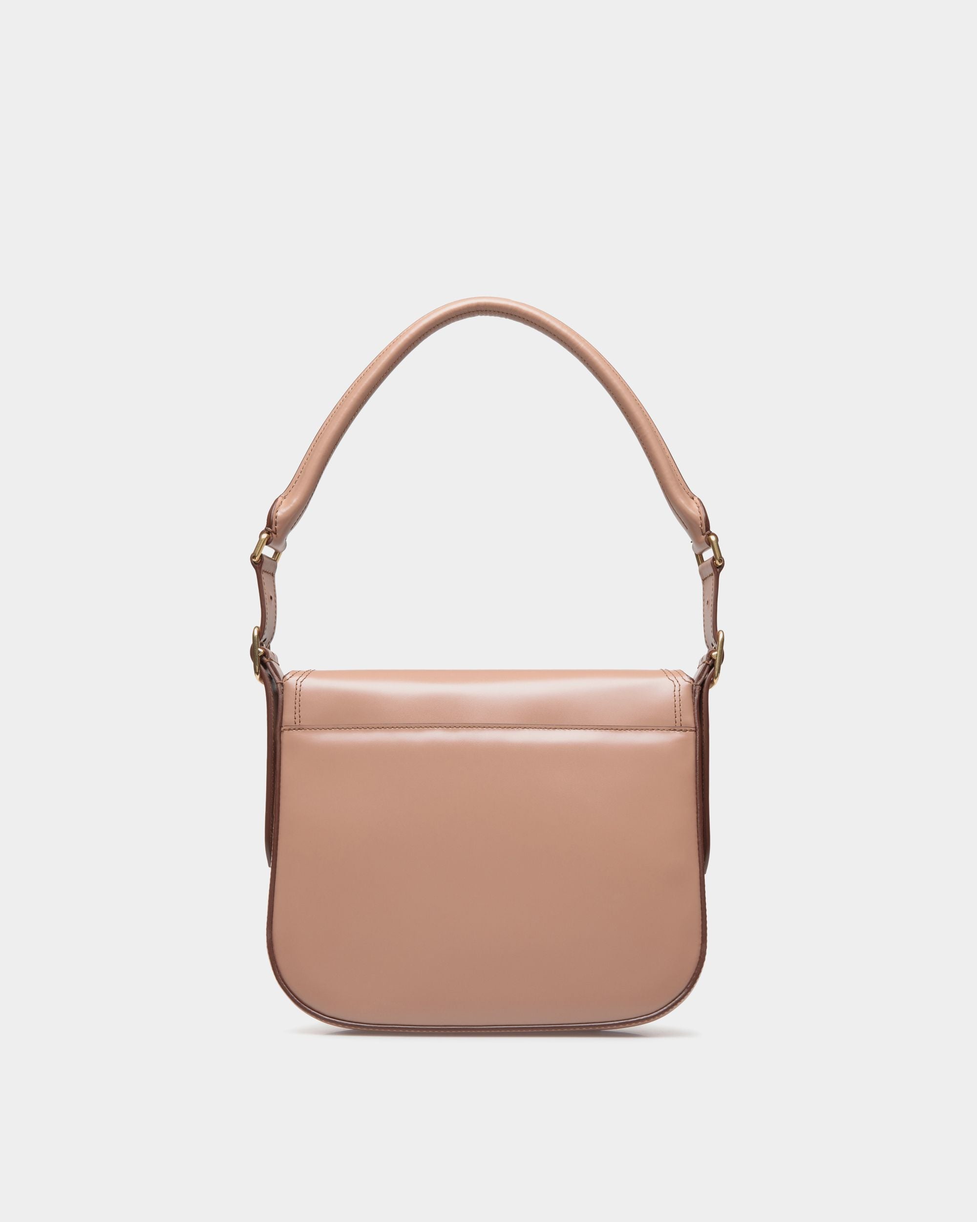 Sac À Bandoulière Beckett En Cuir Brossé Praline Beige - Femme - Bally - 03
