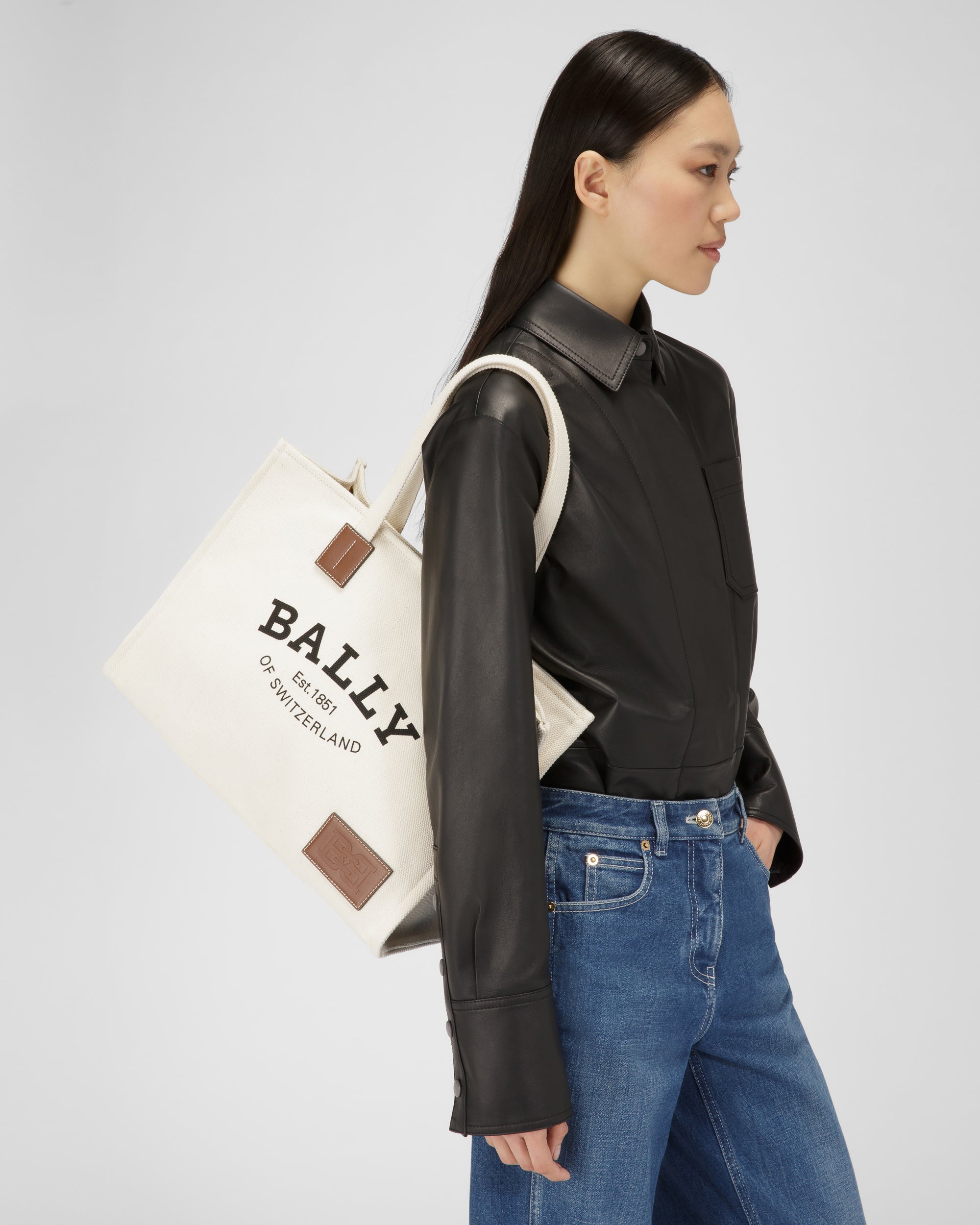 Crystalia Fourre-tout En Tissu Couleur Naturelle - Femme - Bally - 02