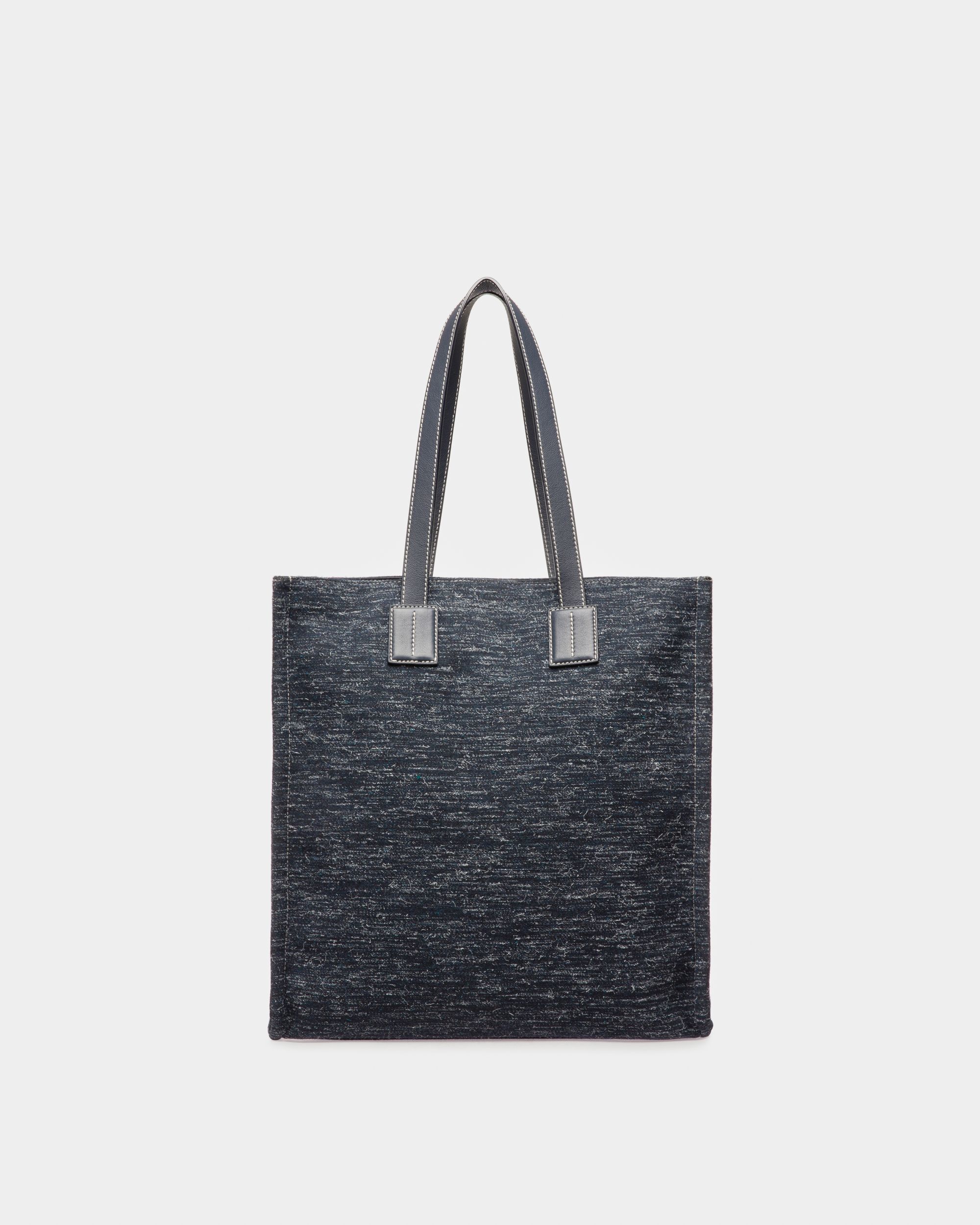 Crystalia Cabas En Tissu Bleu Marine - Femme - Bally - 03