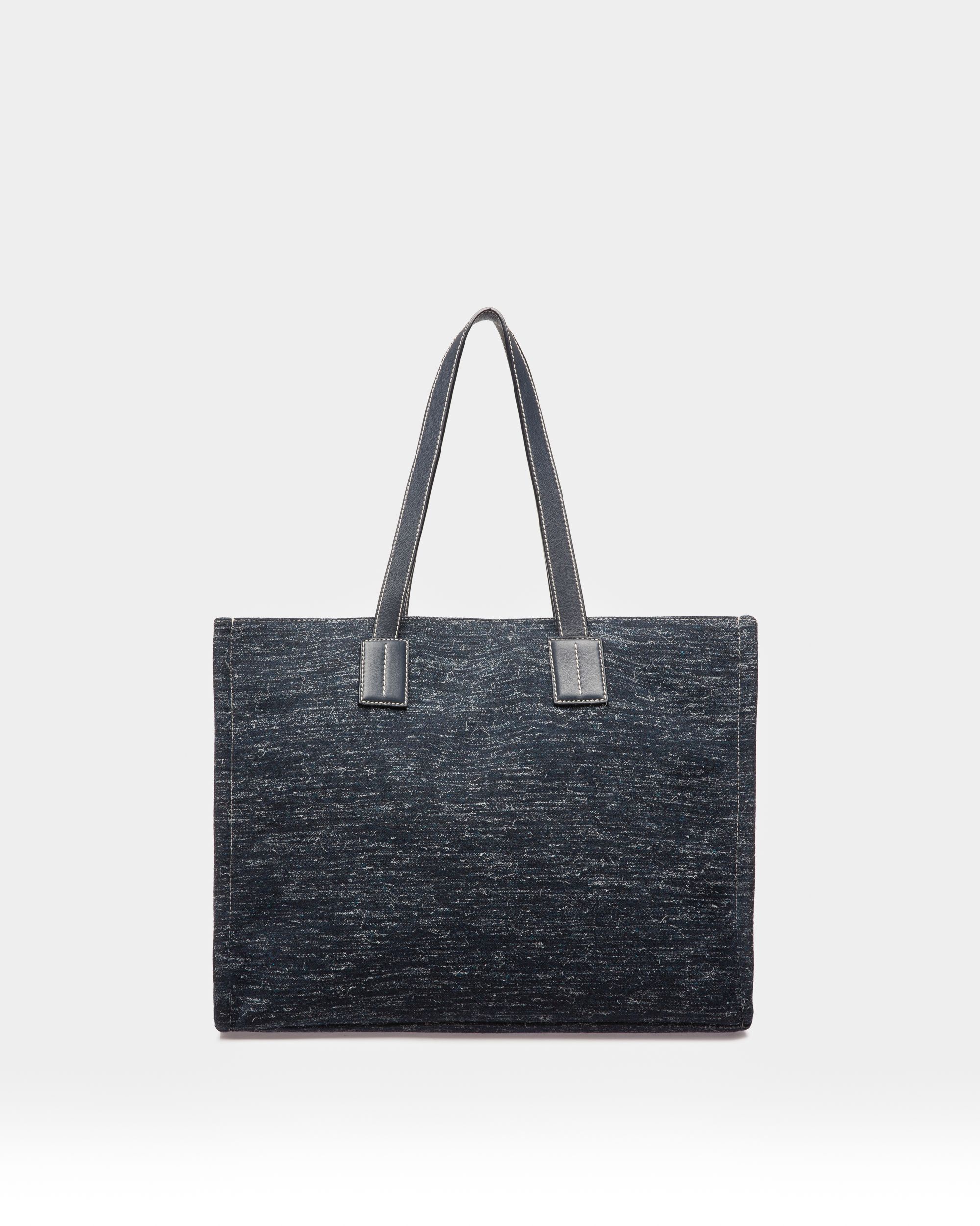 Crystalia Cabas En Tissu Bleu Marine - Femme - Bally - 03