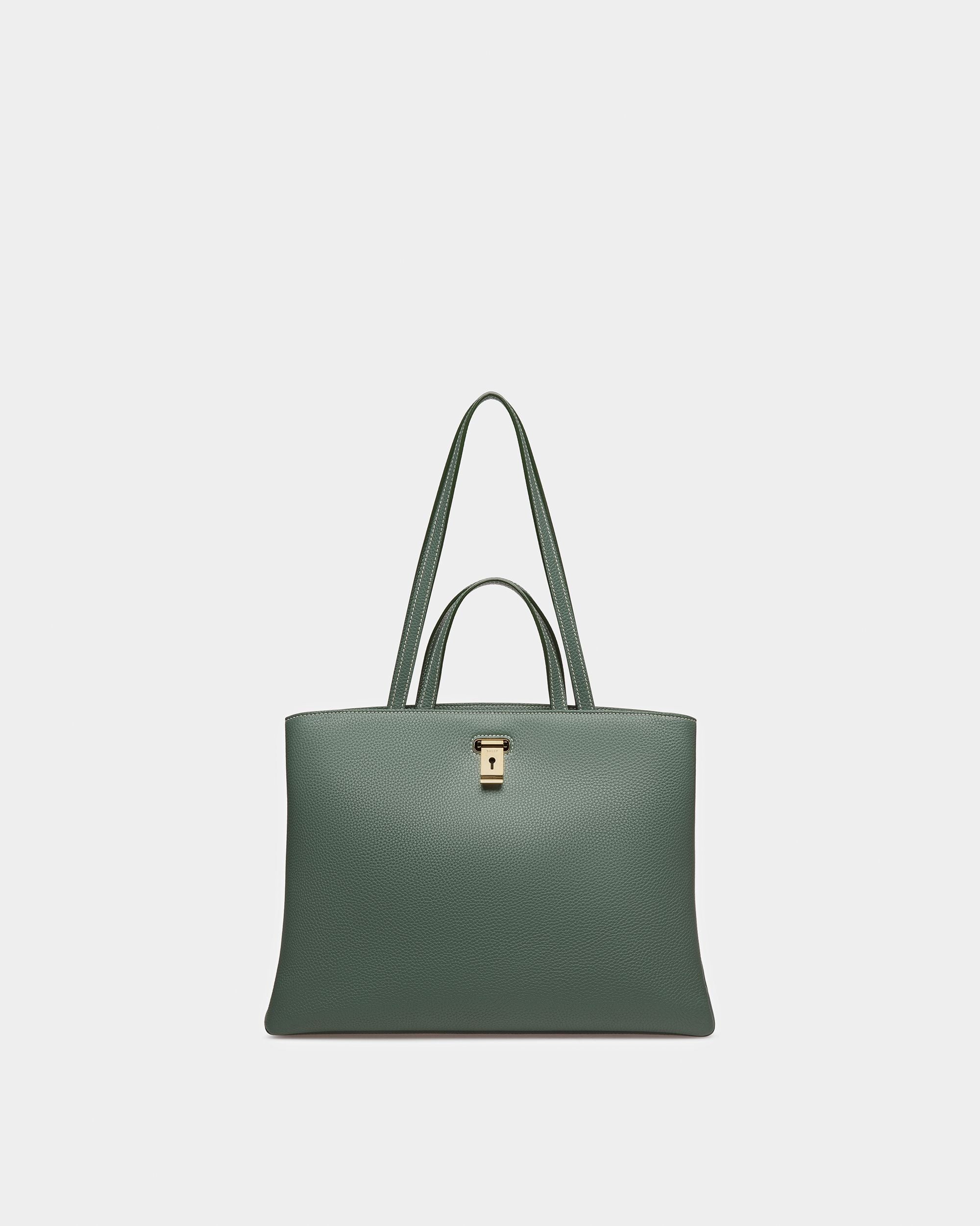 Lya Tragetasche Aus Leder In Salbei - Damen - Bally - 01