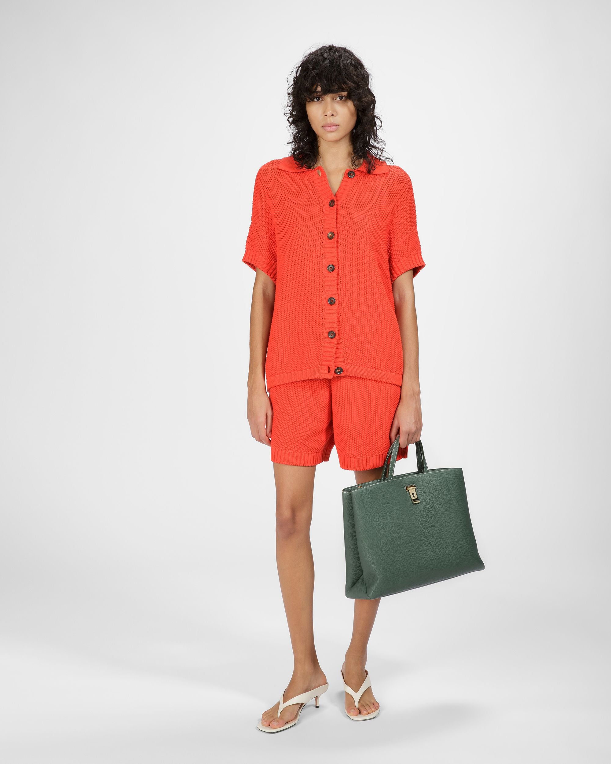 Lya Tragetasche Aus Leder In Salbei - Damen - Bally - 09