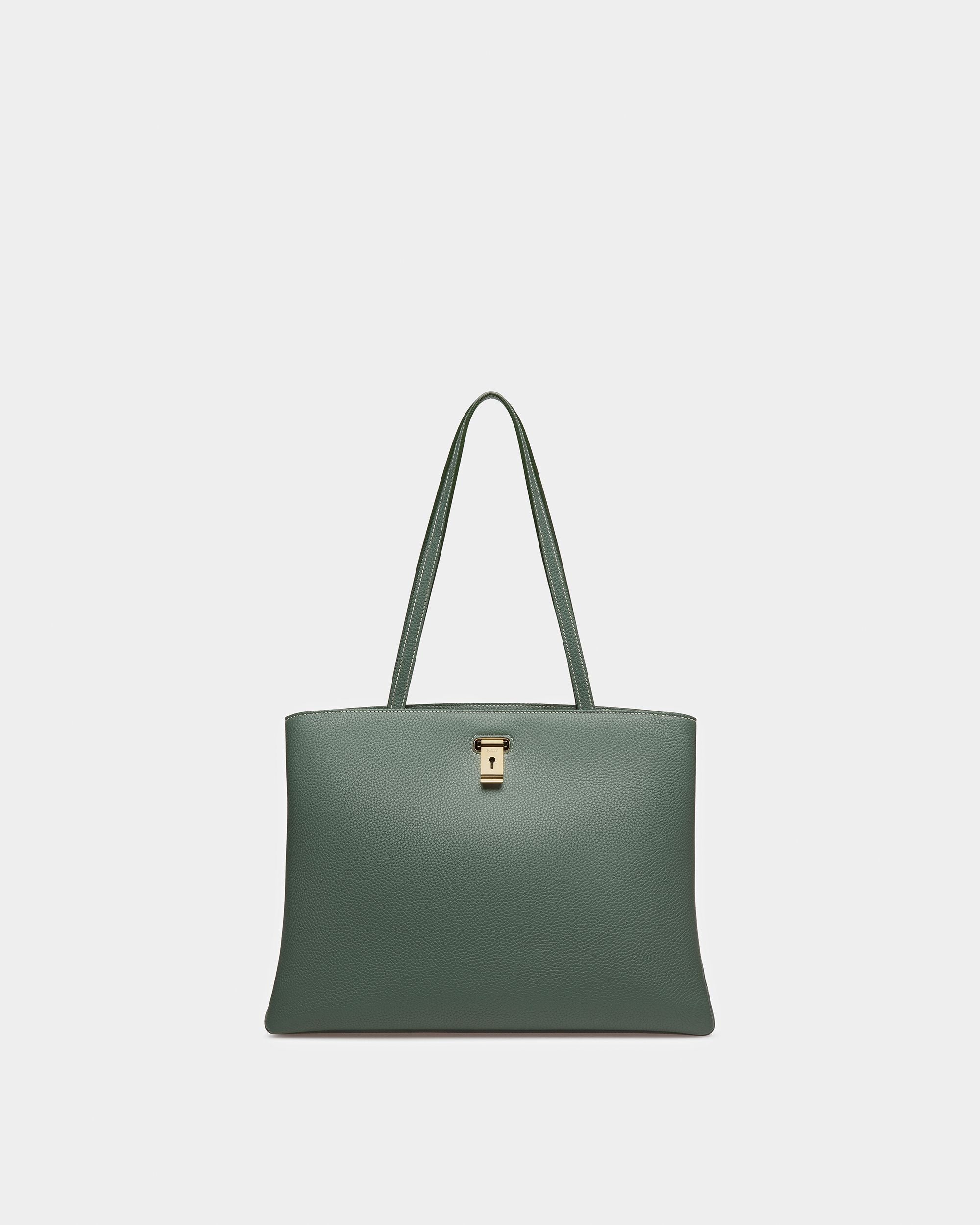 Lya Tragetasche Aus Leder In Salbei - Damen - Bally - 10