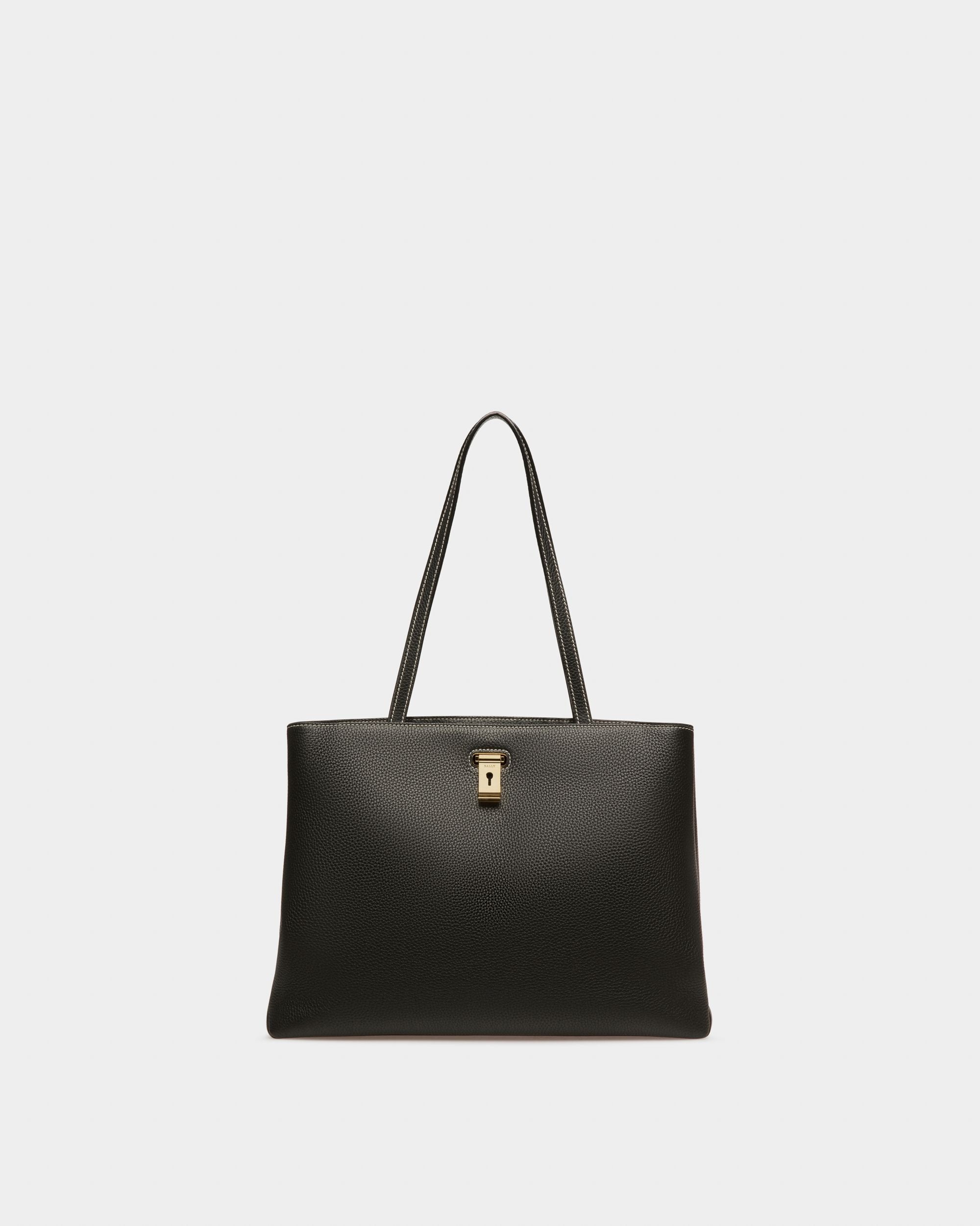 Lya Fourre-Tout En Cuir Noir - Femme - Bally - 01